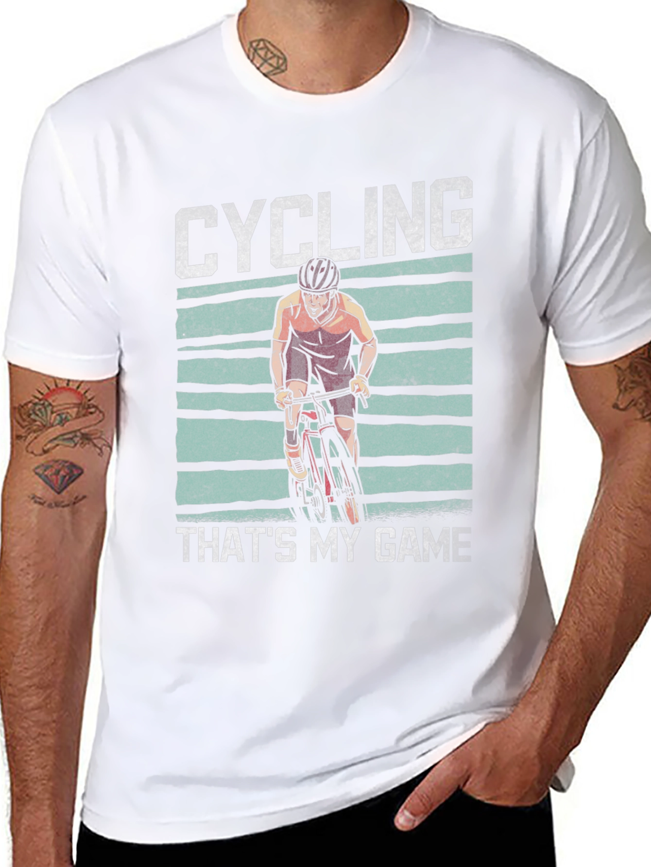 Black Cycling That's My Game T-Shirt -  Black view 8