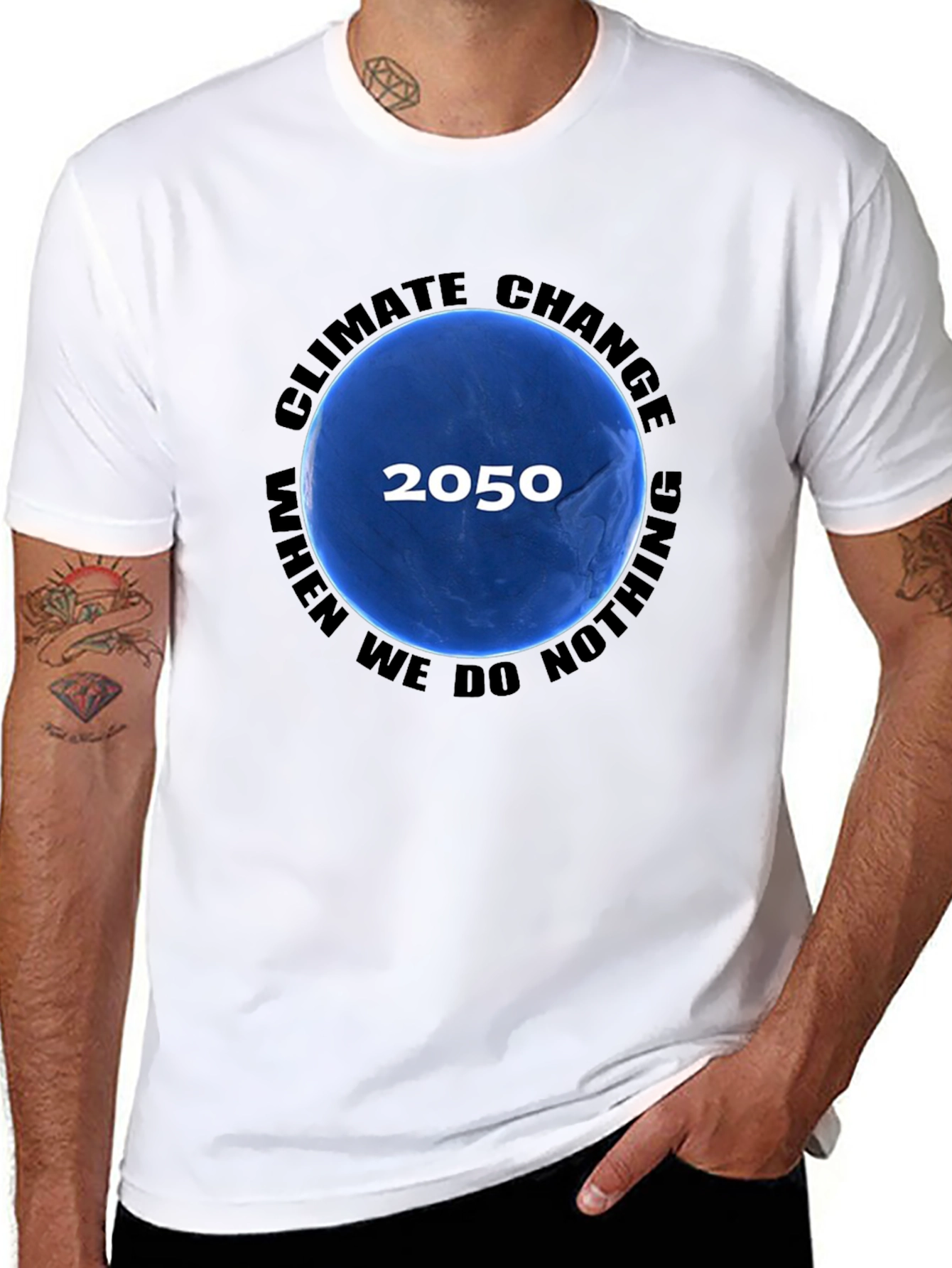 Black Climate Change 2050 T-Shirt view 8