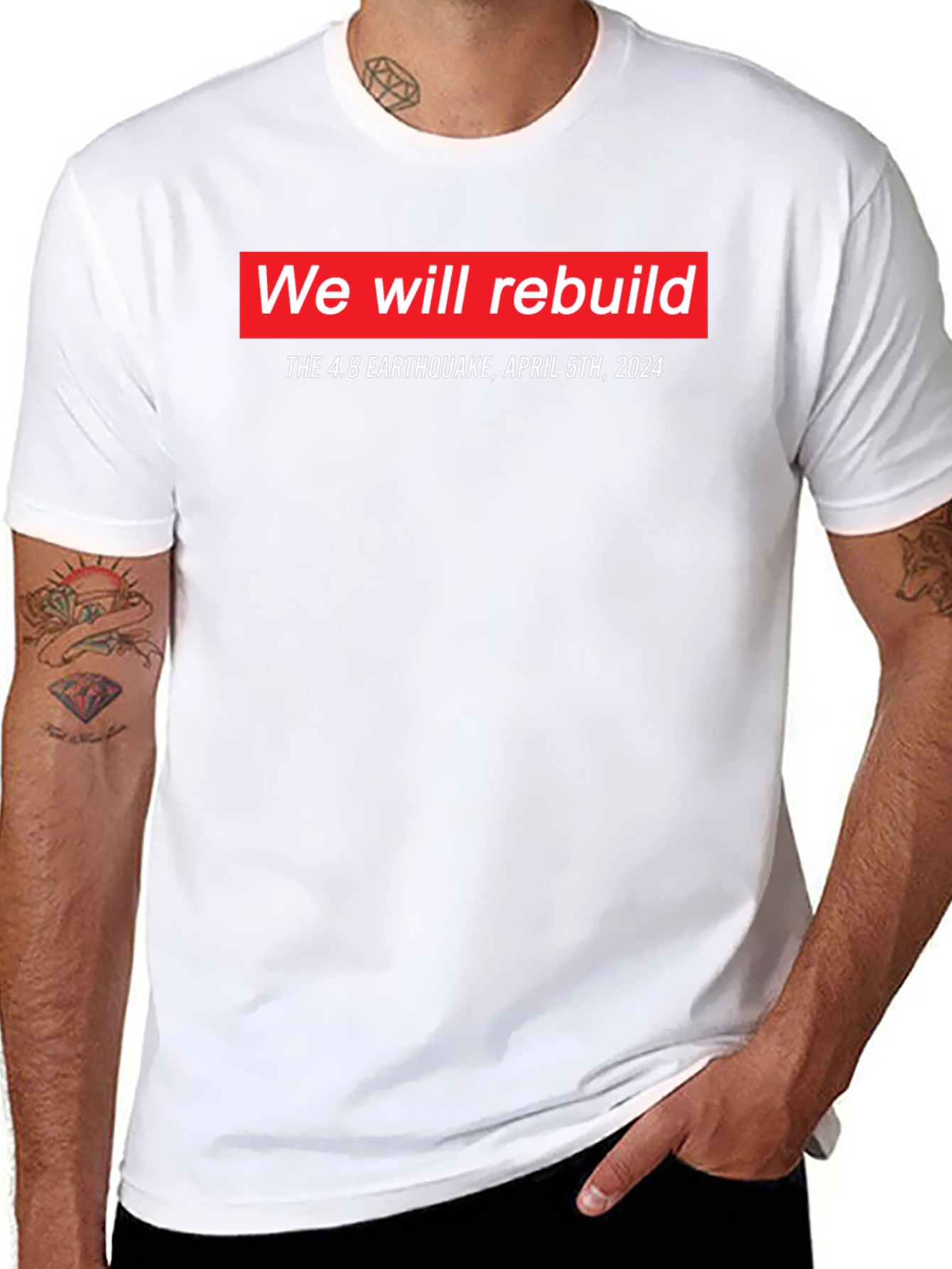 We Will Rebuild Earthquake T-Shirt - 8