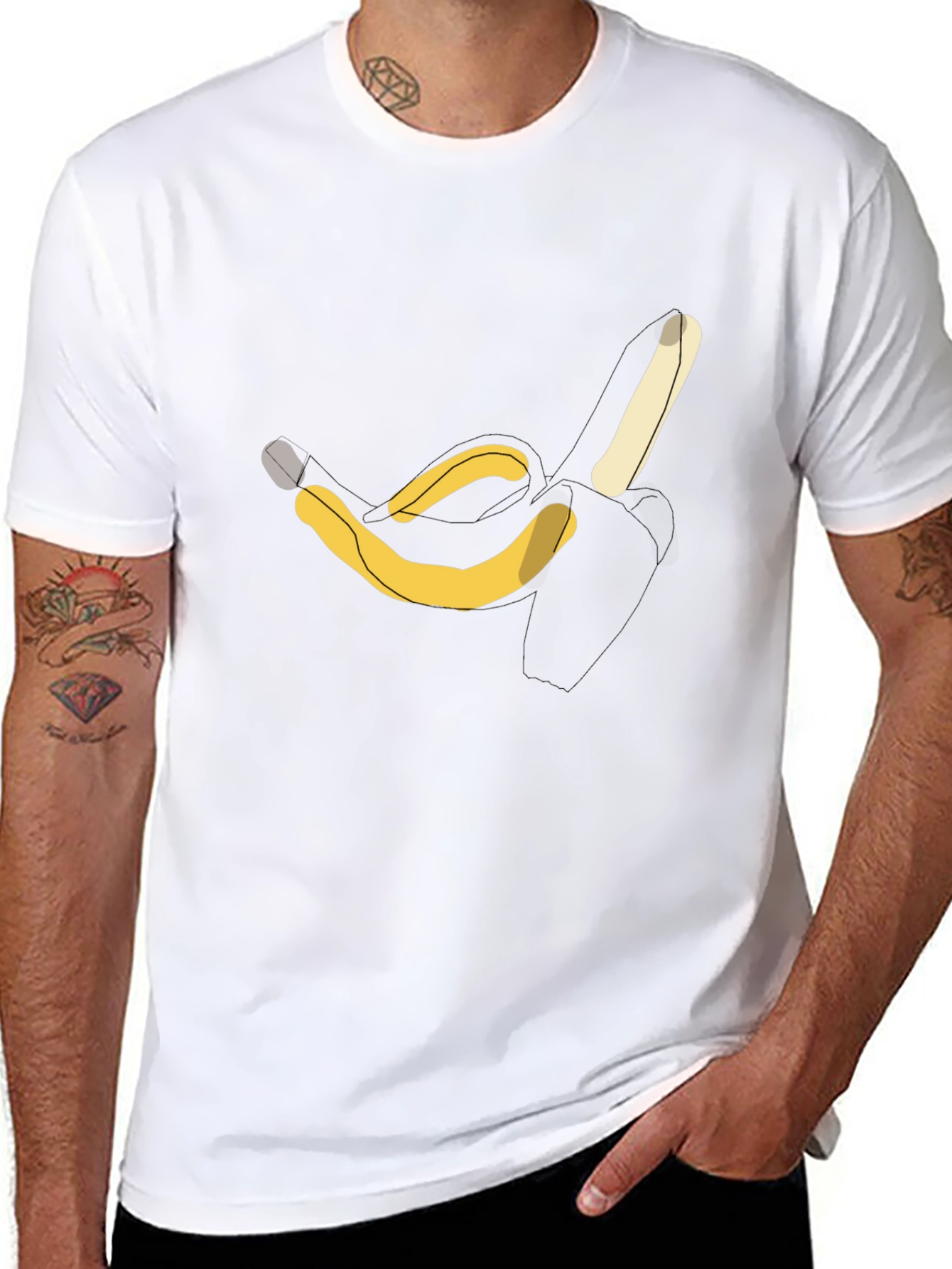 Black Banana Graphic T-Shirt - Casual Cotton Tee view 8
