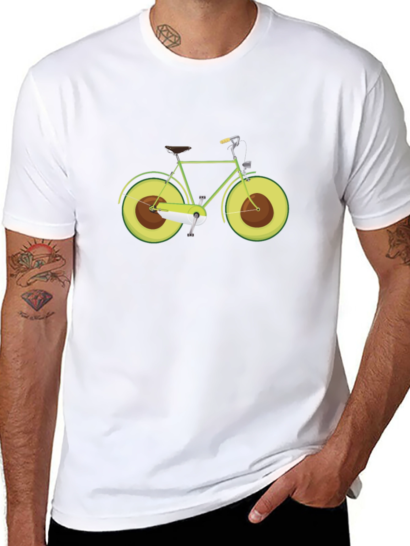 Black Avocado Bicycle Graphic Tee view 8