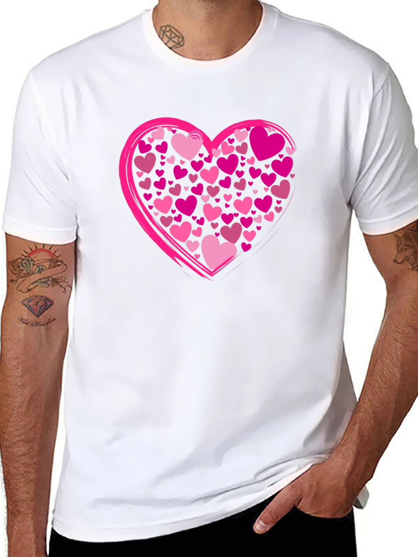 Black Heart Full of Love Graphic T-Shirt view 8