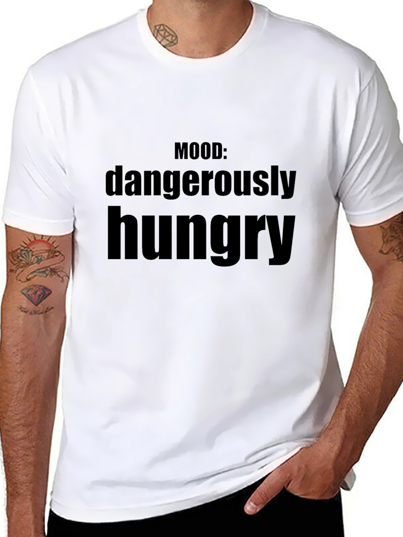 Black Mood: Dangerously Hungry Graphic T-Shirt view 8