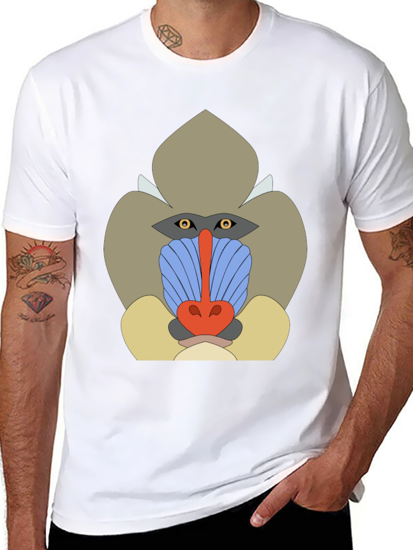 Black Funky Mandrill Graphic T-Shirt - Black view 8