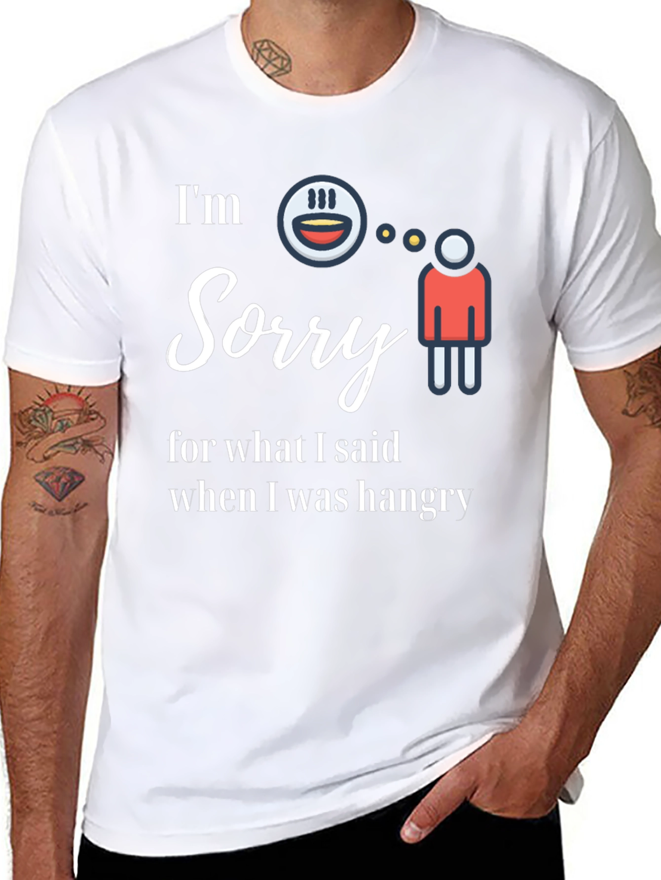 Black Funny "Hangry" Graphic Tee - I'm Sorry Shirt view 8