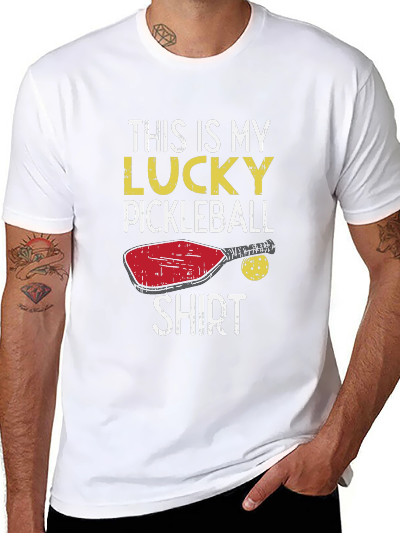 Lucky Pickleball Shirt - Black Graphic Tee - 8