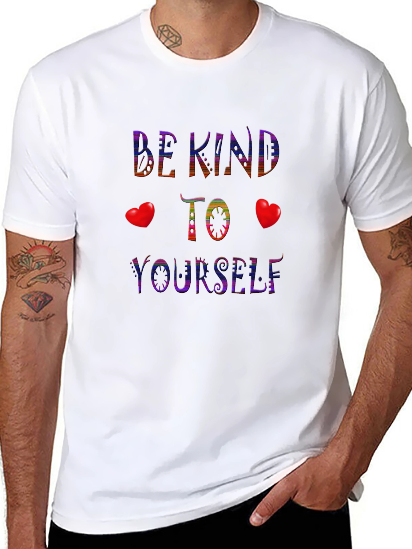 Black Be Kind to Yourself Graphic T-Shirt view 8