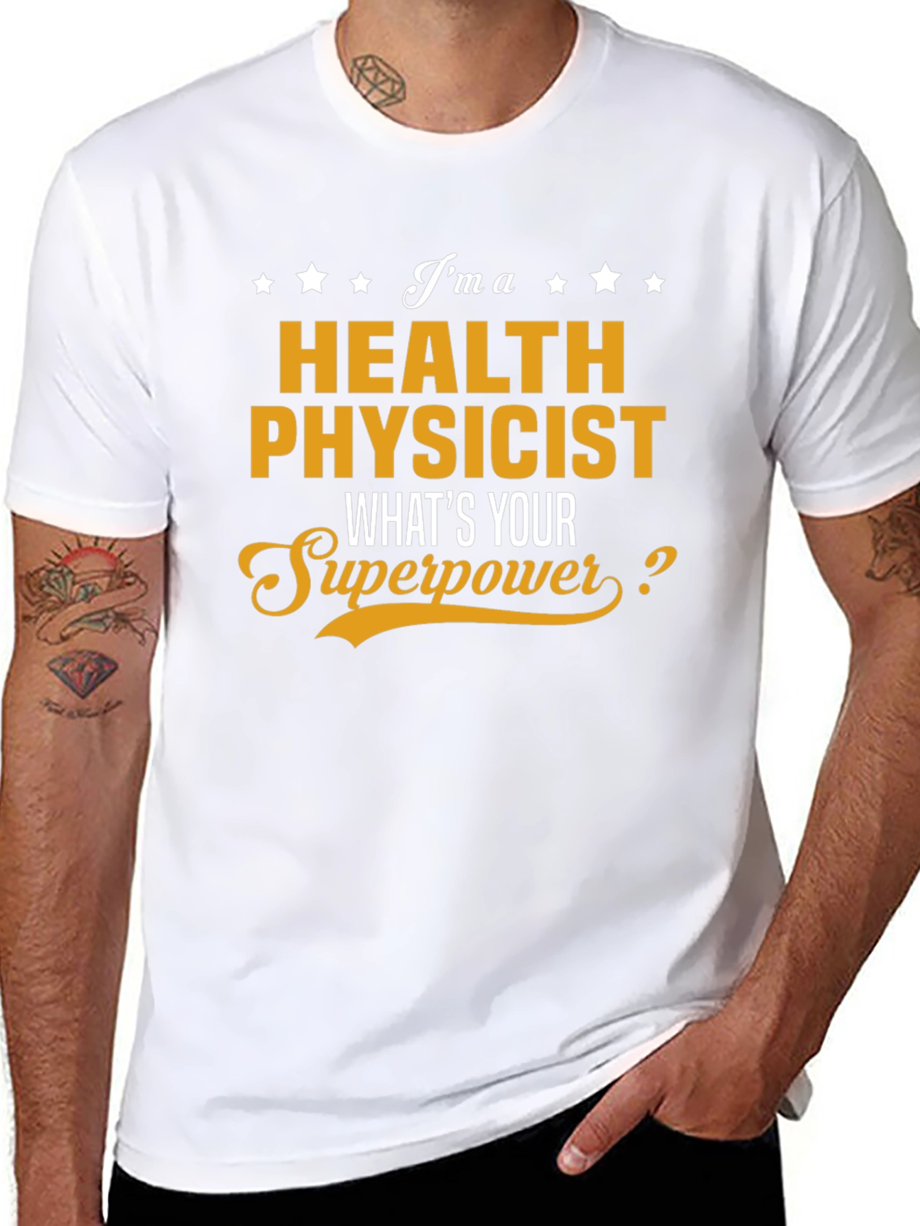 Black Health Physicist Superpower Tee view 8