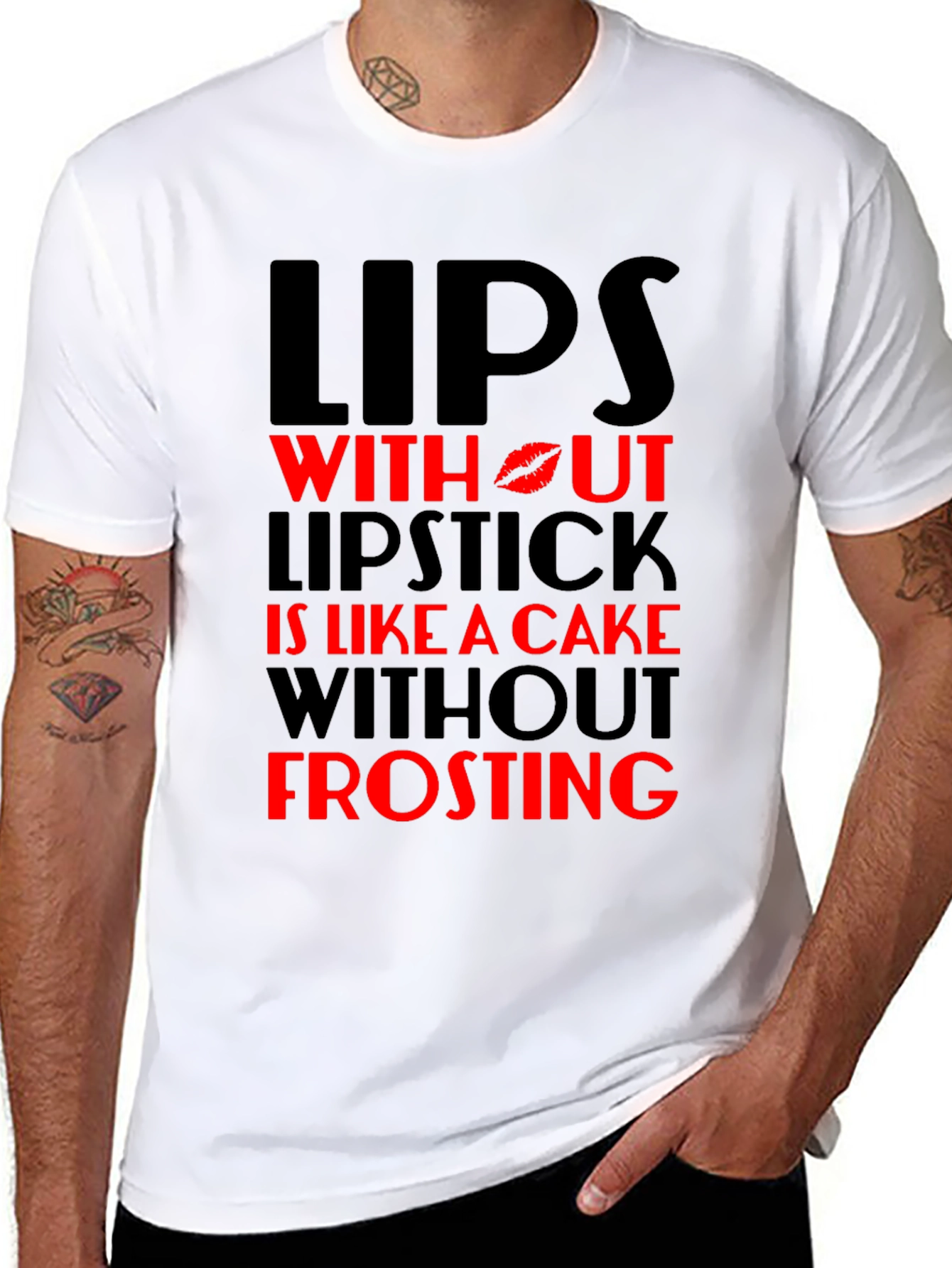 Black Lips Without Lipstick T-Shirt - Cake & Frosting view 8