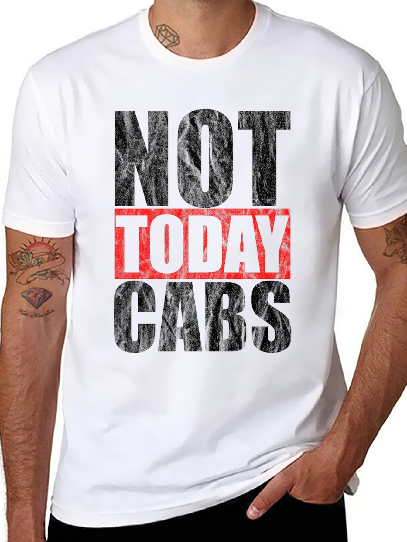 Black Not Today Cabs Graphic T-Shirt - Trendy Statement Tee view 8