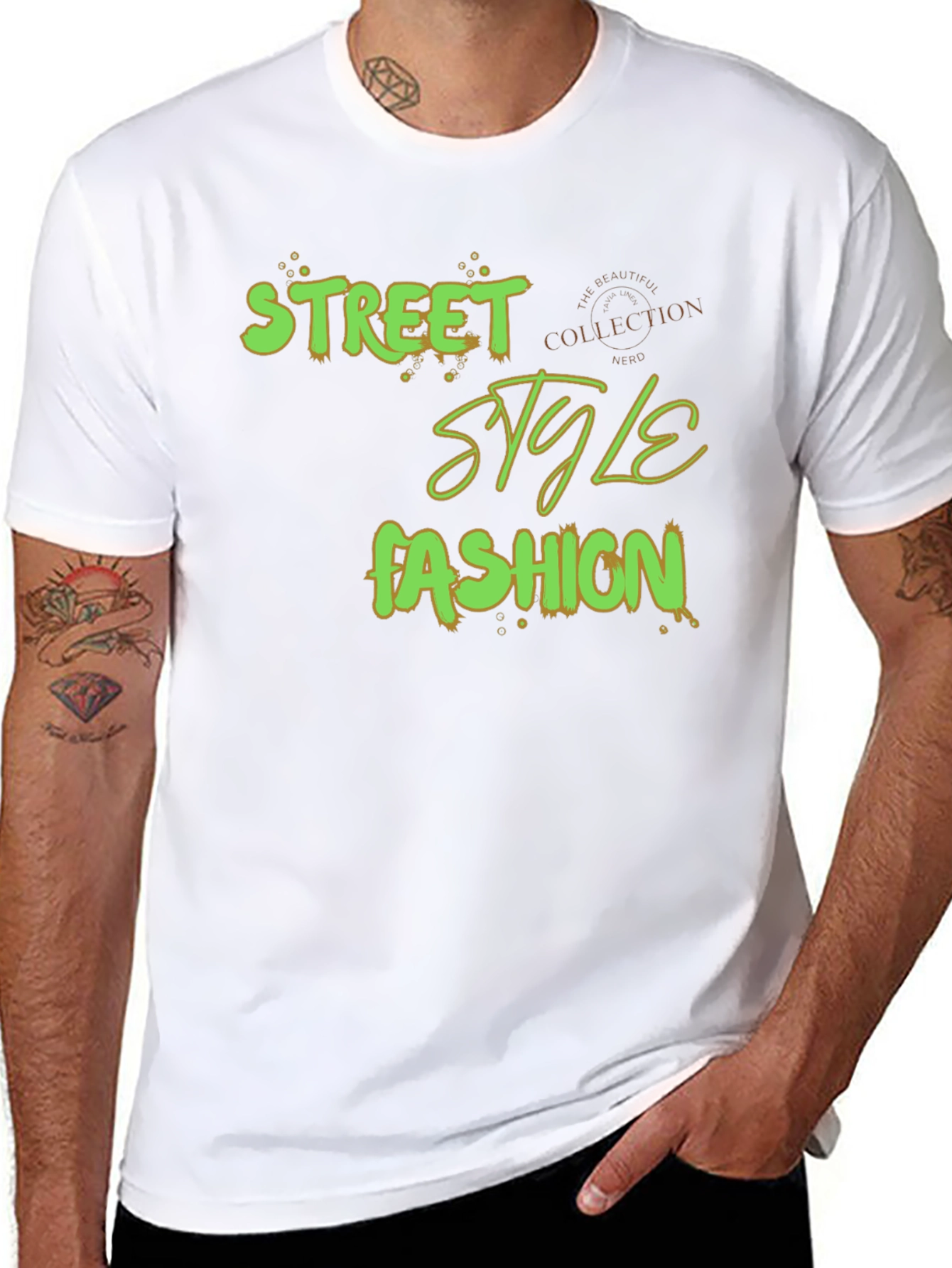 Black Street Style Fashion Graphic Tee - Trendy Black T-Shirt view 8