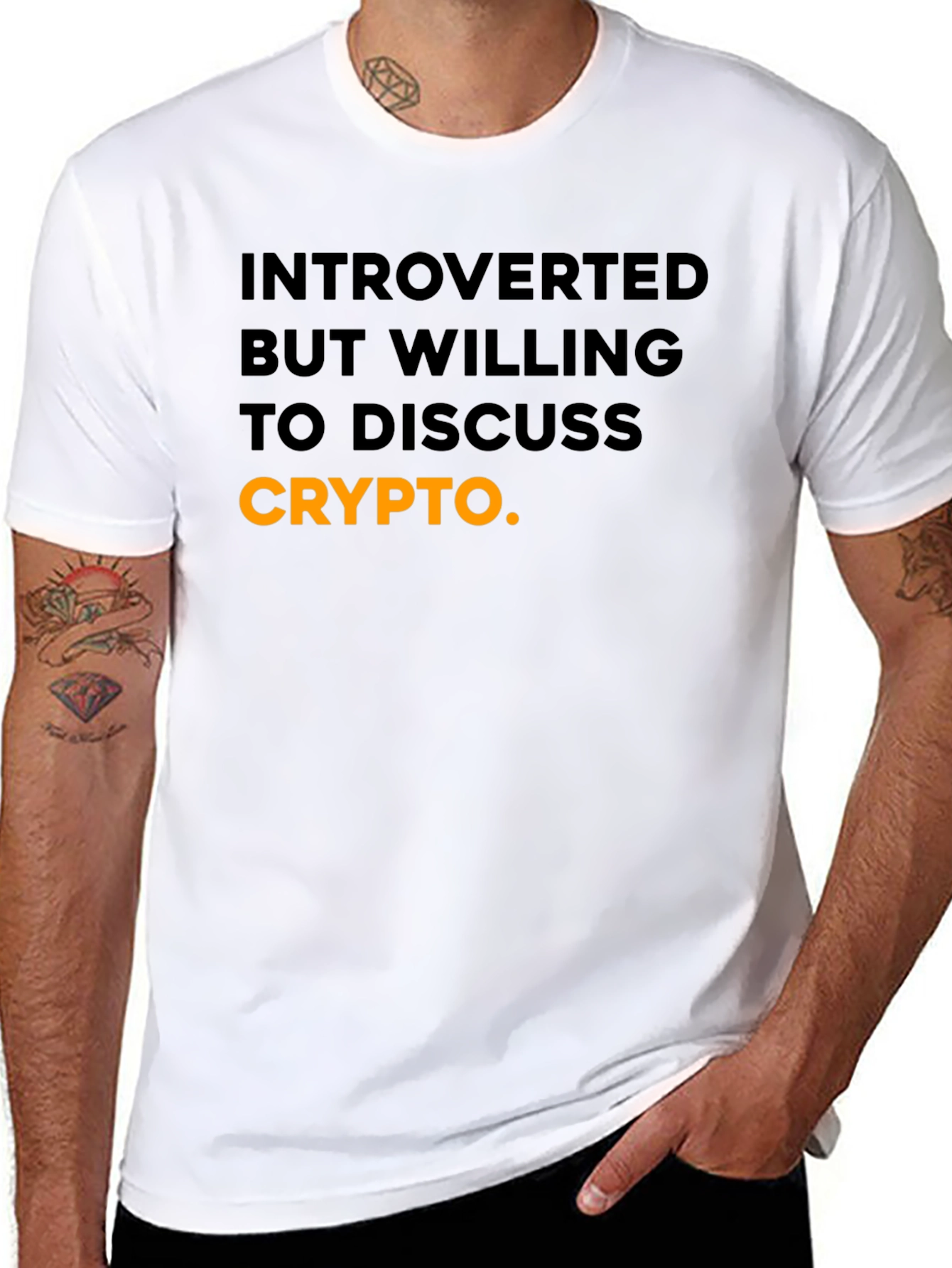 Black Introverted Crypto T-Shirt view 8