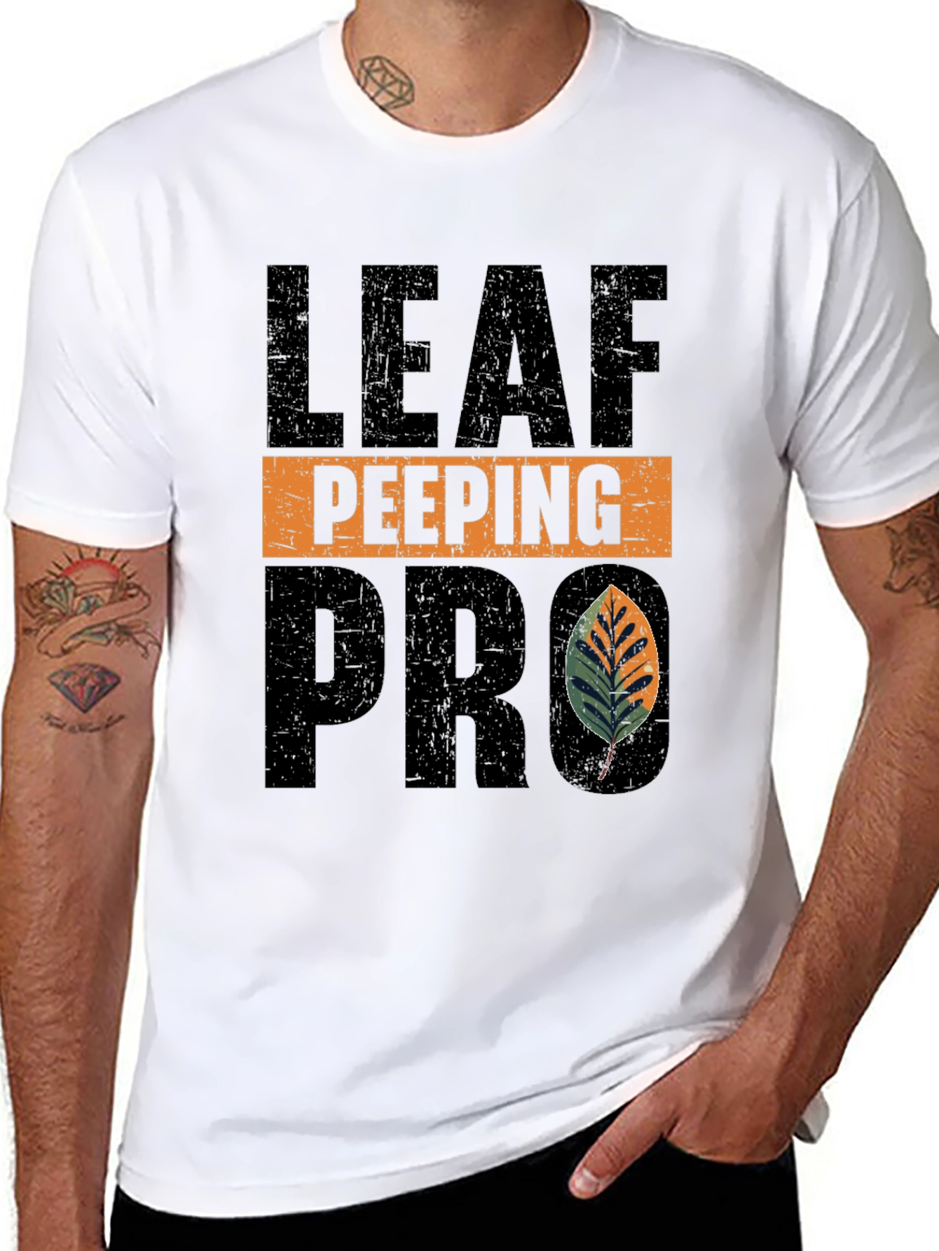 Leaf Peeping Pro T-Shirt, Fall Apparel - 8