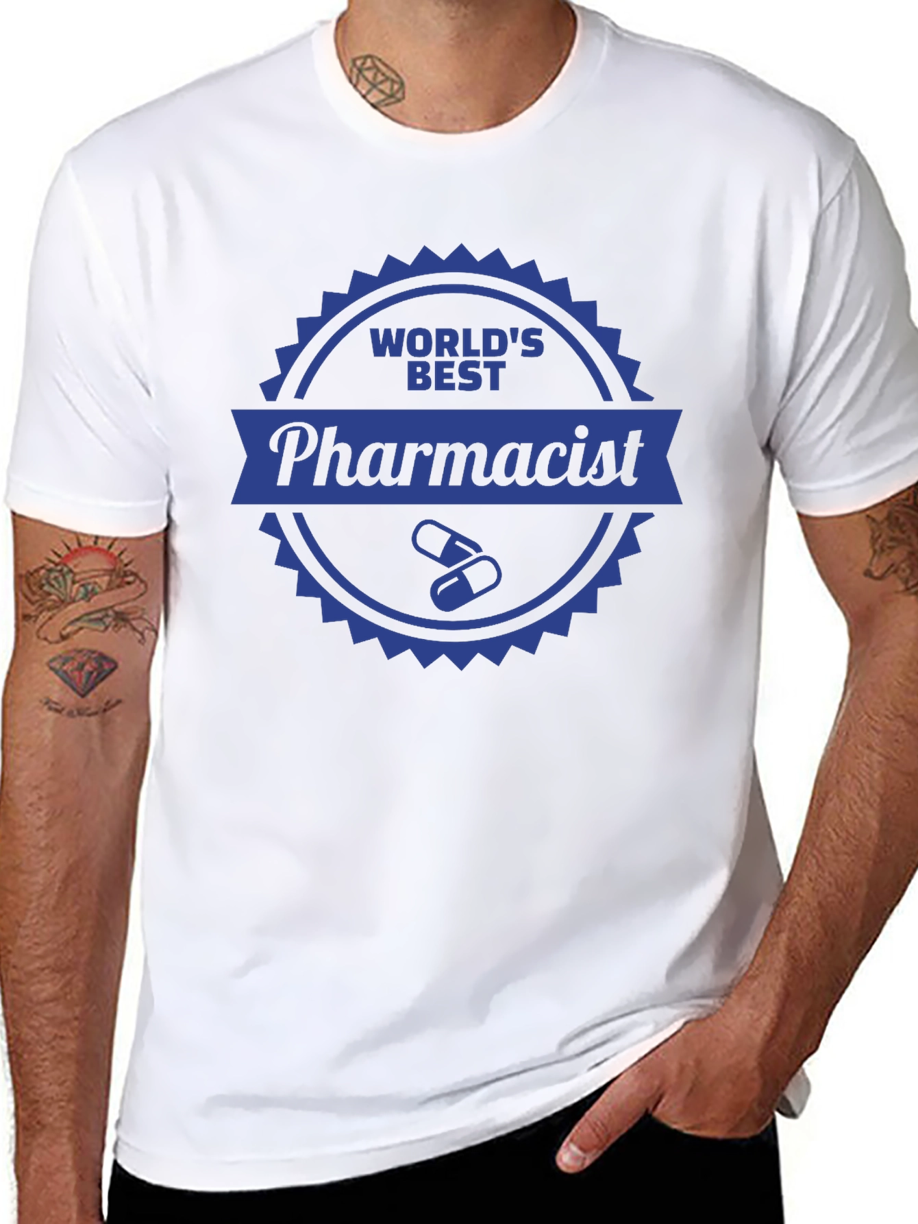 Black World's Best Pharmacist T-Shirt - Novelty Gift Idea view 8