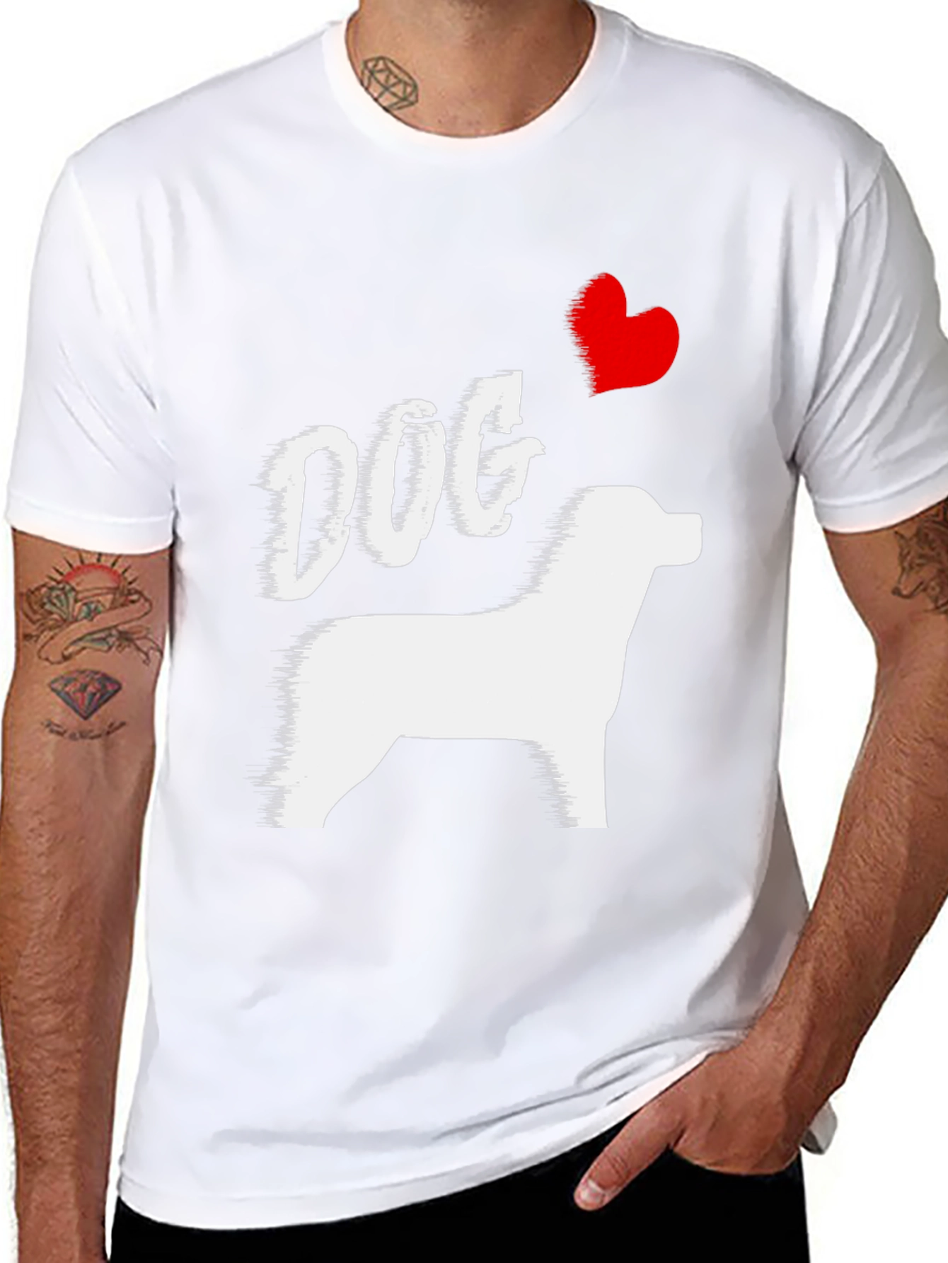 Black Dog Lover Tee - I Heart My Dog T-Shirt view 8