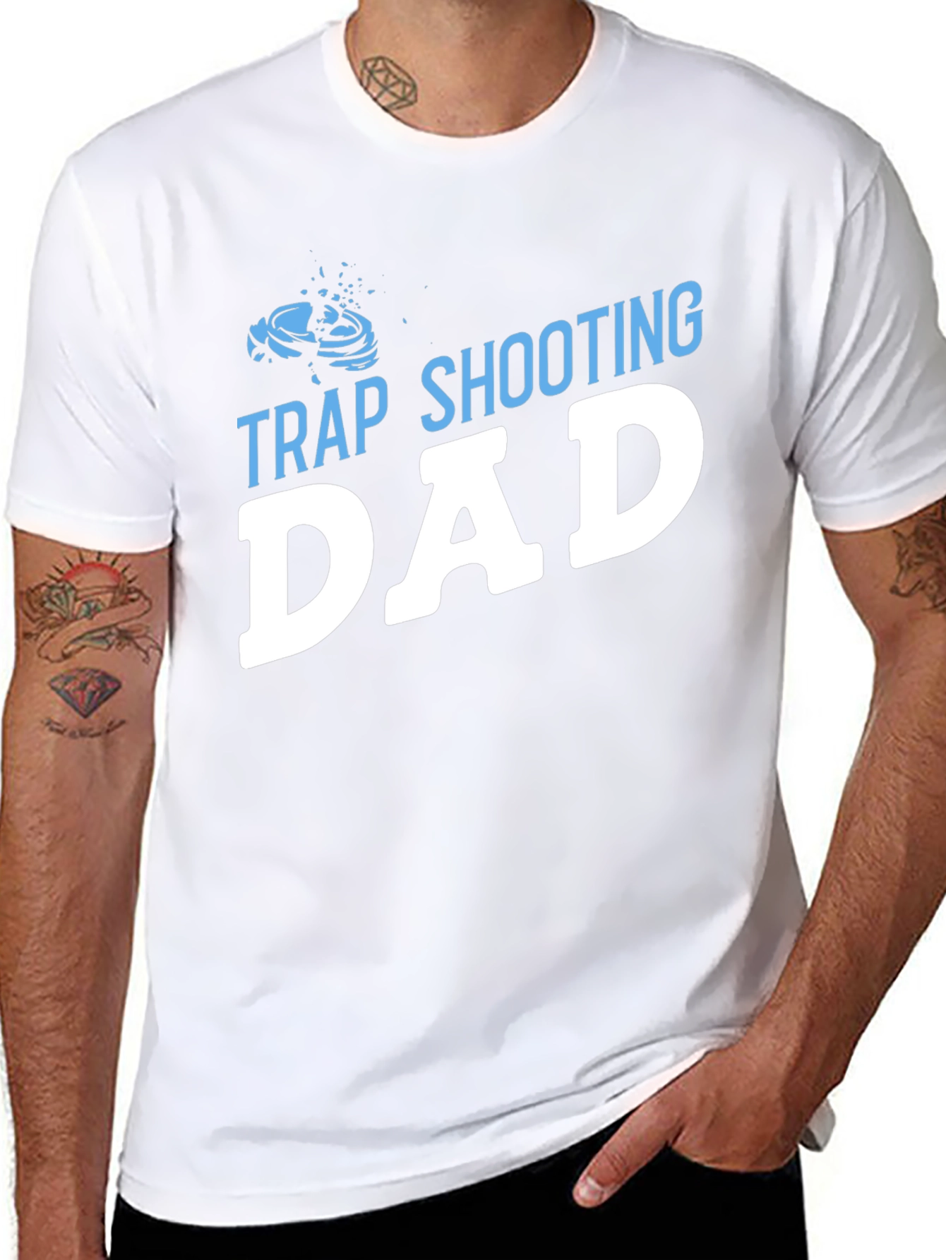 Black Trap Shooting Dad T-Shirt view 8