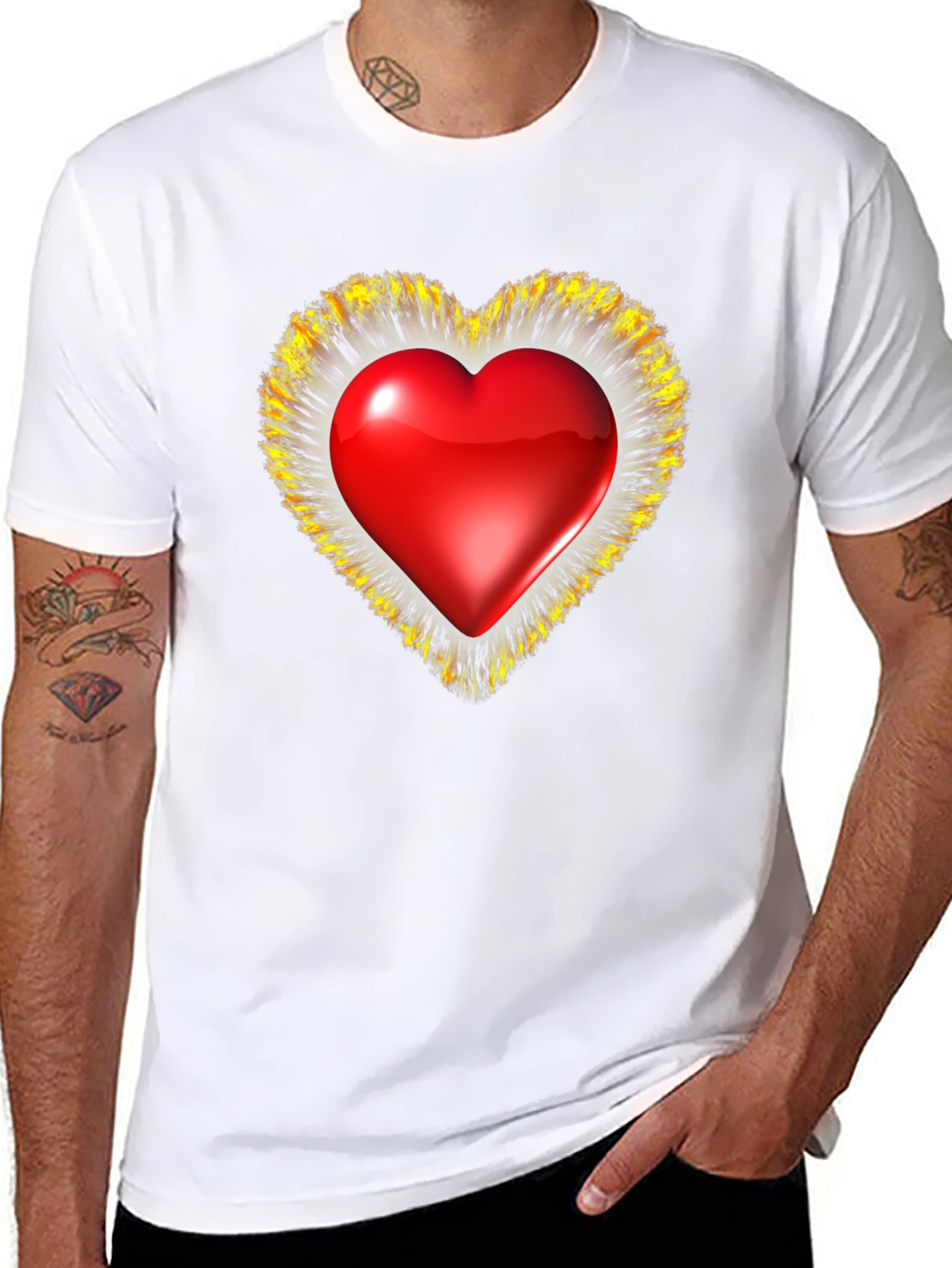 Black Heart Graphic T-Shirt - Valentine's Day Special view 8