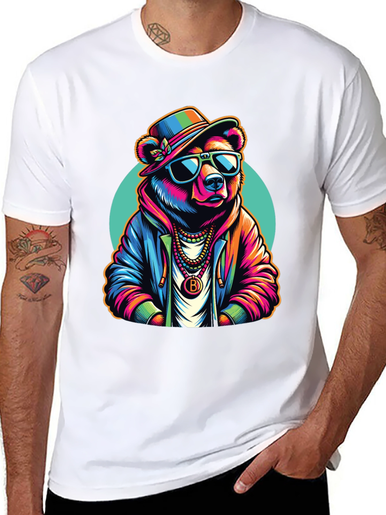 Black Cool Bear Graphic T-Shirt - Stylish & Unique Design view 8