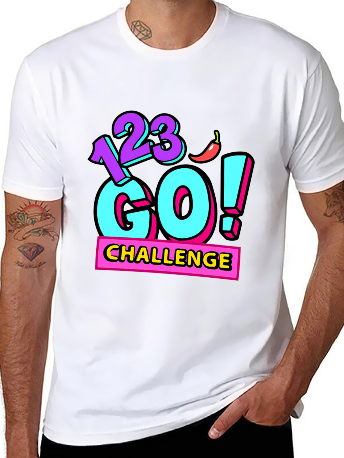 Black 123 Go! Challenge Graphic T-Shirt view 8