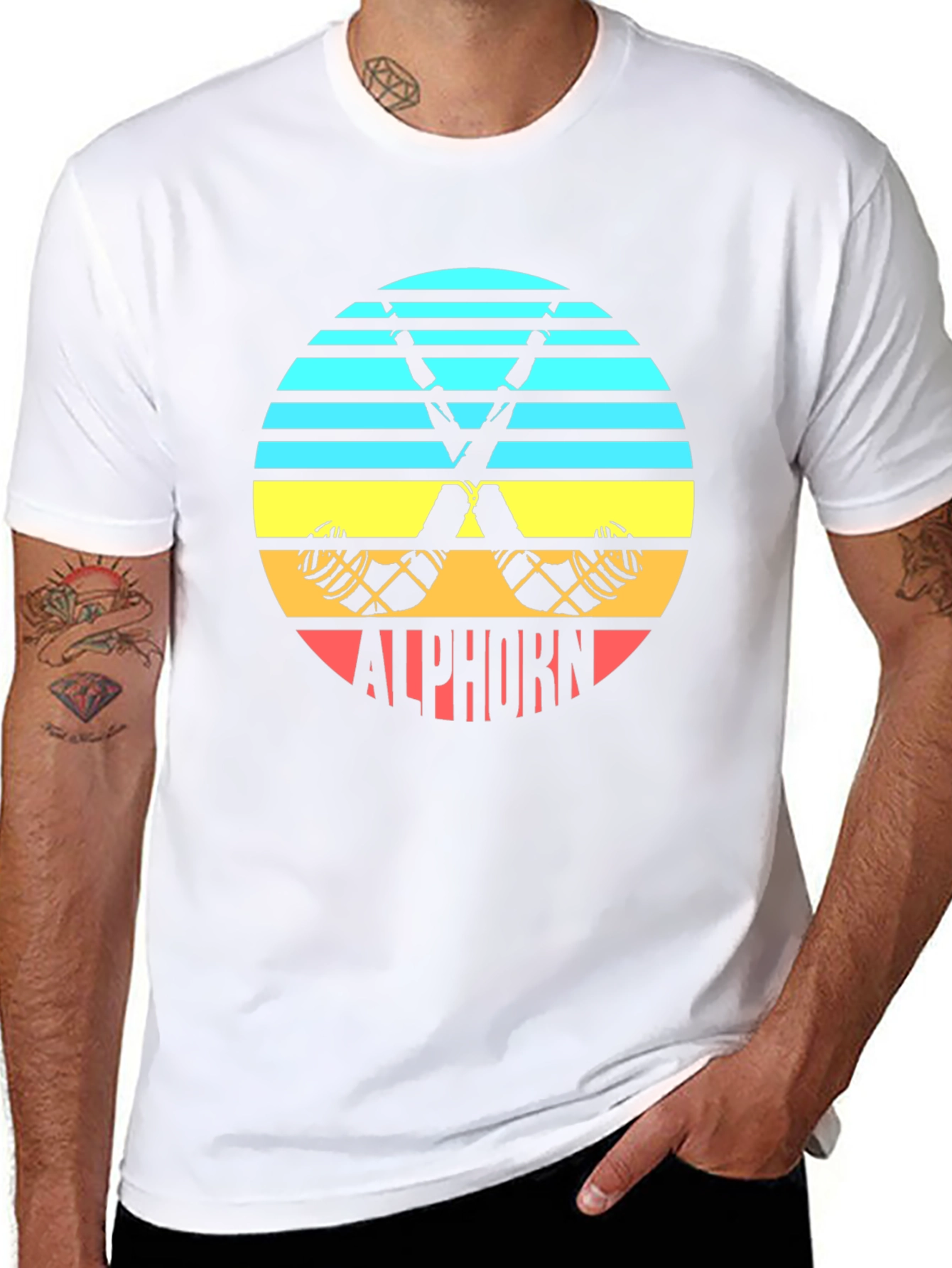 Retro Alphorn Tee - 8