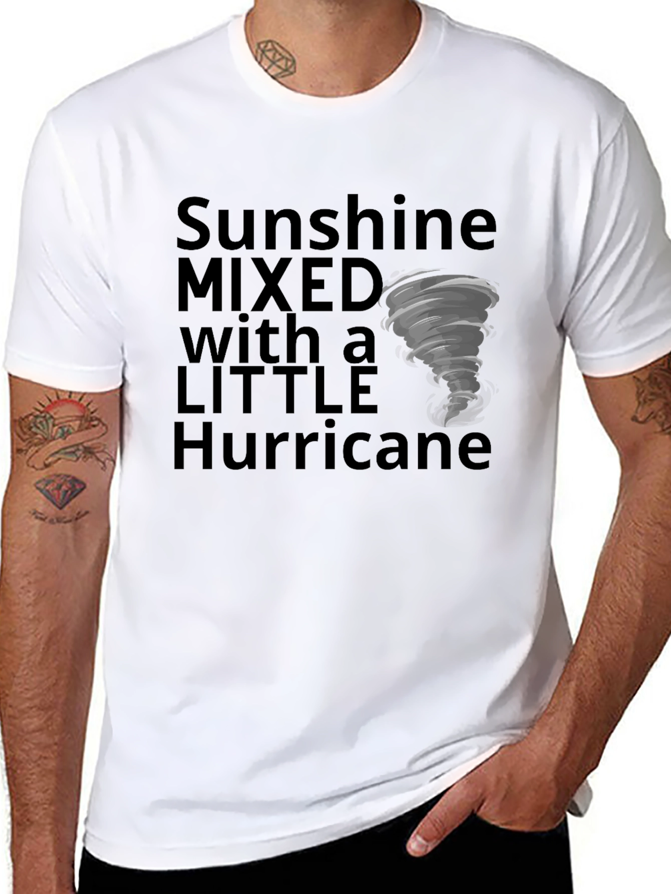 Black Sunshine & Hurricane Graphic Tee view 8