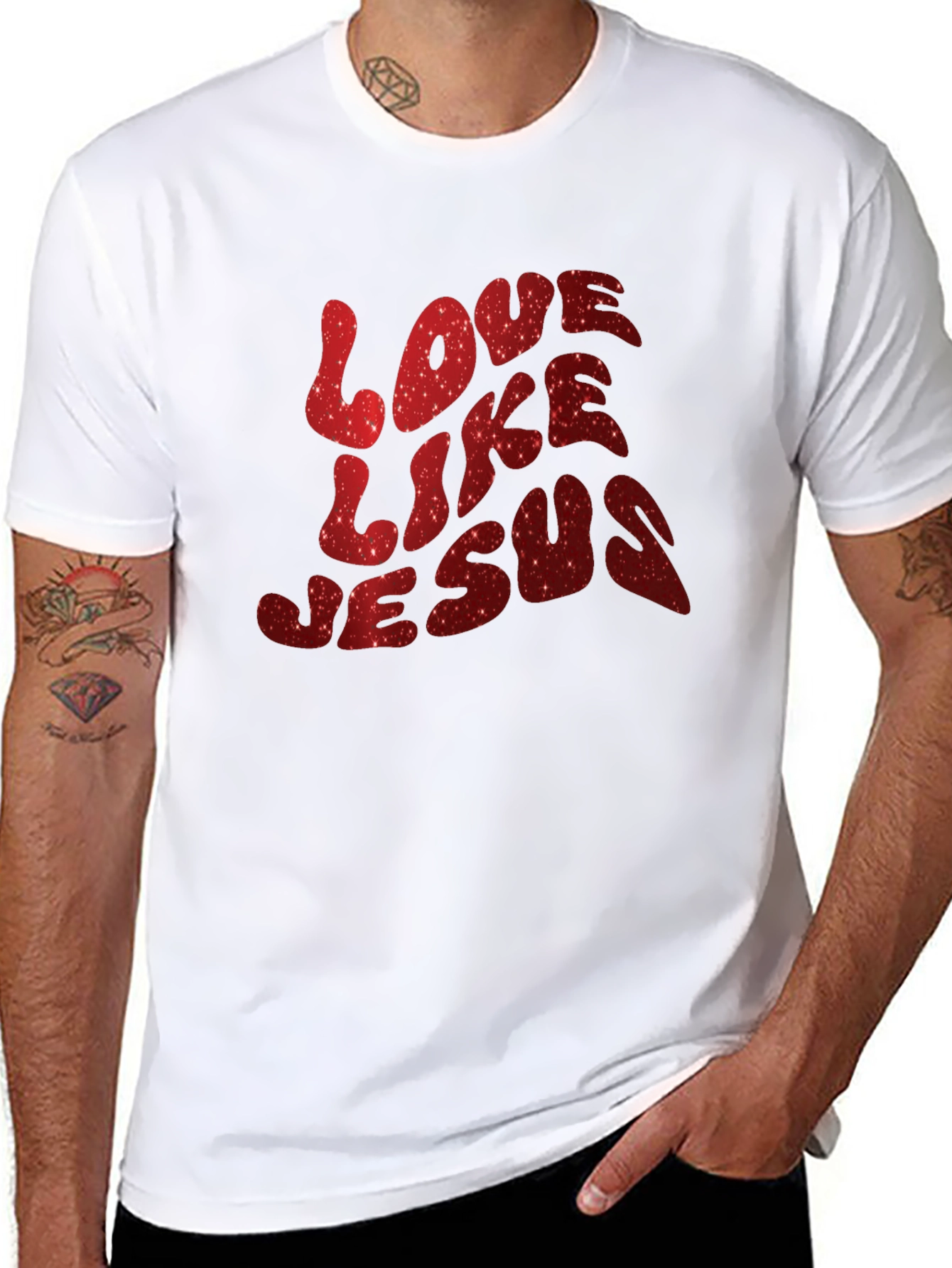 Black Love Like Jesus Graphic Tee view 8