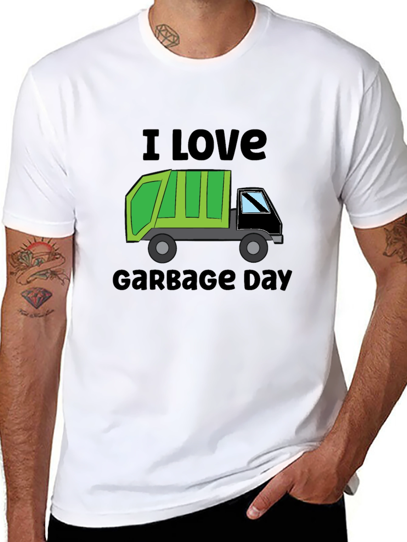 Black I Love Garbage Day T-Shirt - Novelty Graphic Tee view 8
