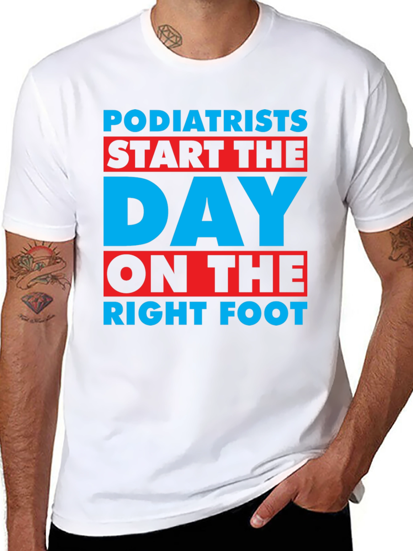 Black Podiatrist T-Shirt: Start the Day on the Right Foot view 8