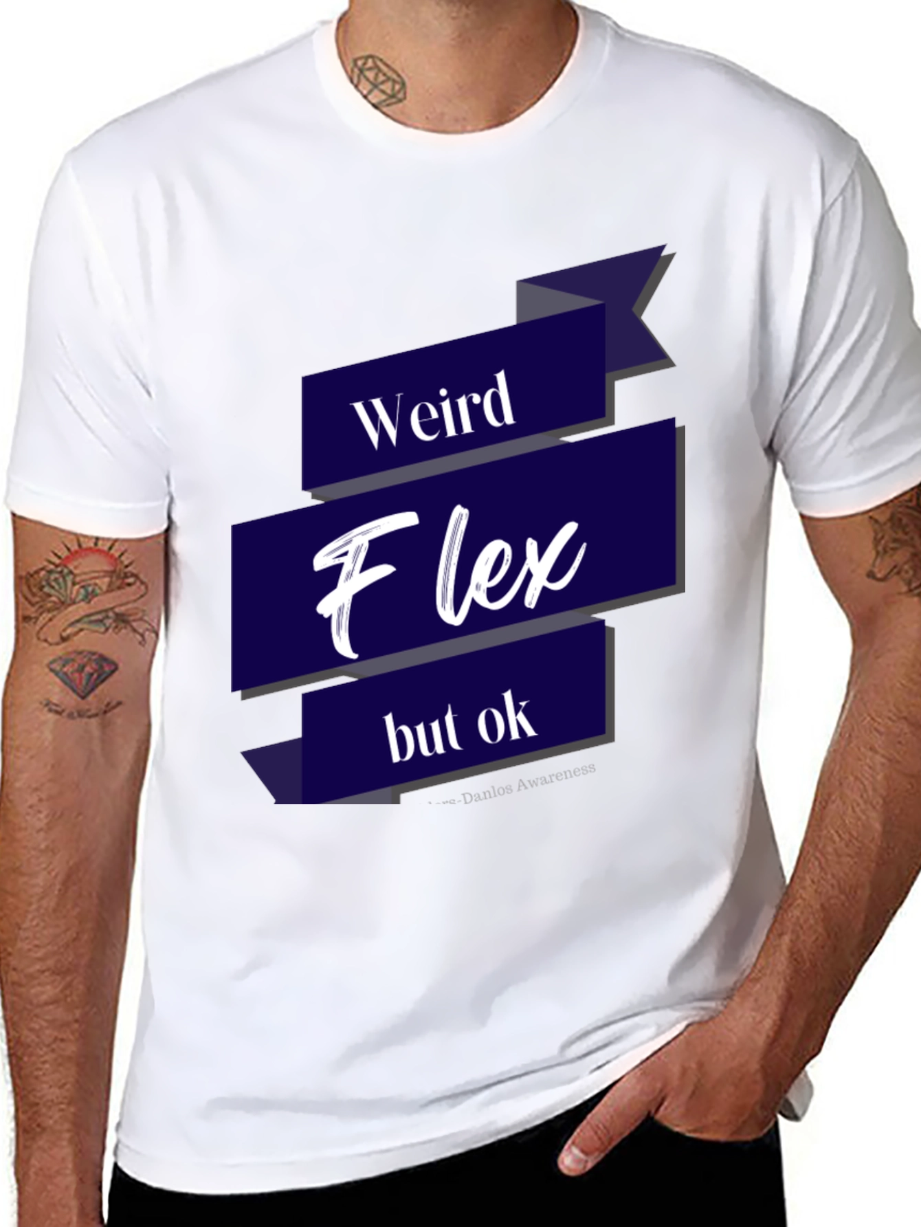 Black Weird Flex T-Shirt - Funny Slogan Tee view 8