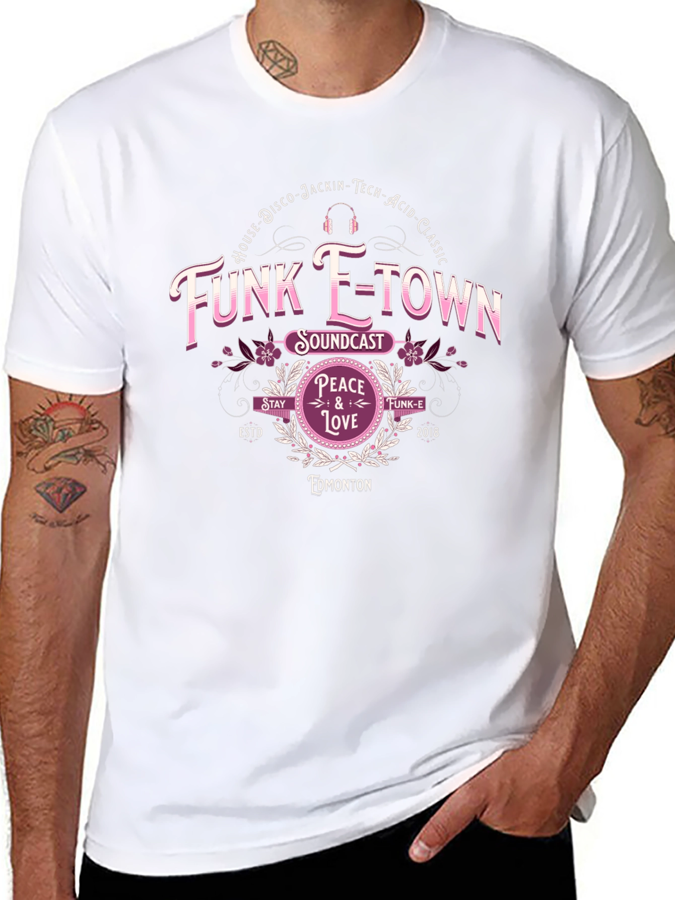 Black Funk E-Town Soundcast Black T-Shirt view 8