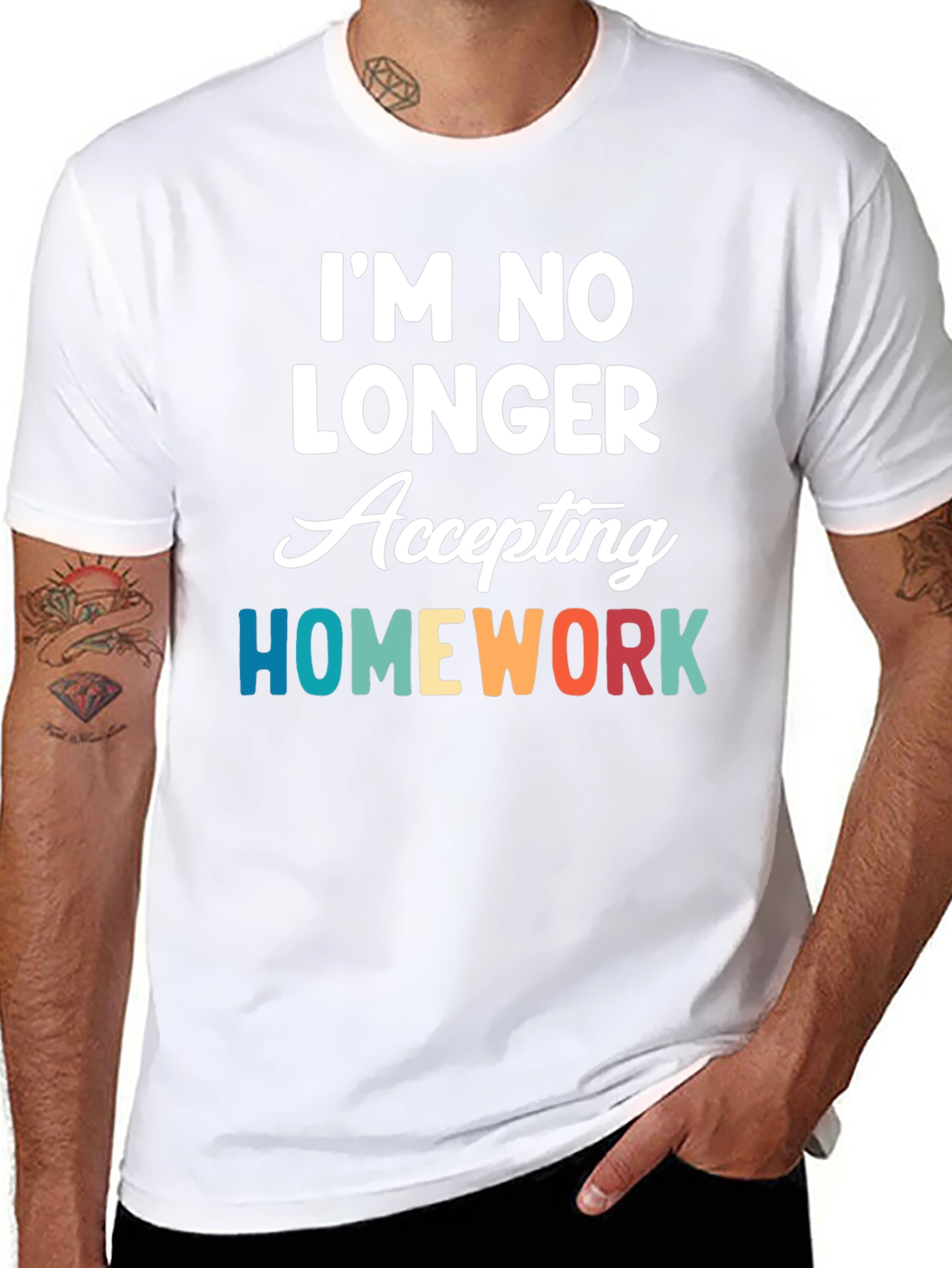 Black I'm No Longer Accepting Homework Graphic Tee view 8