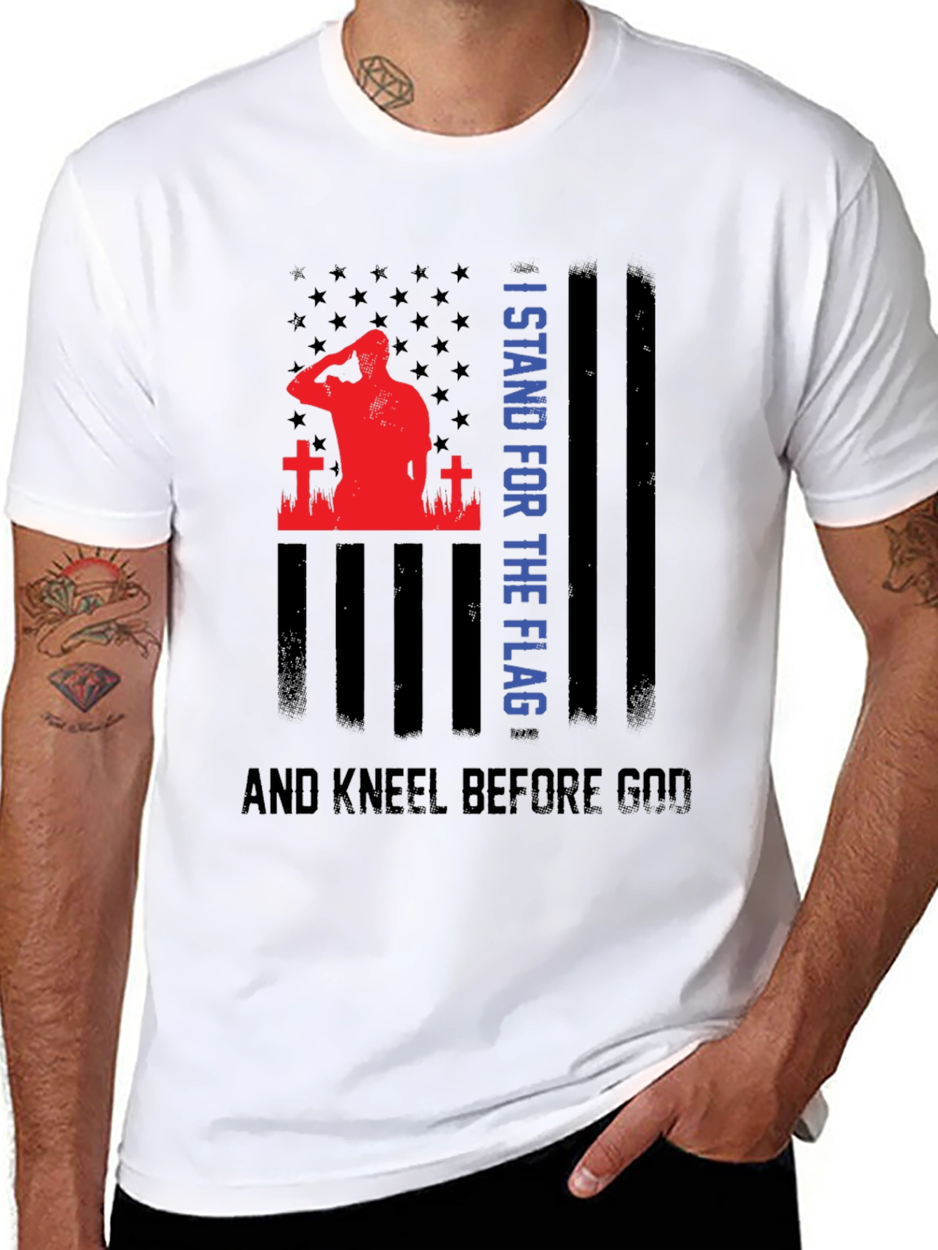 I Stand For The Flag Graphic T-Shirt - 8