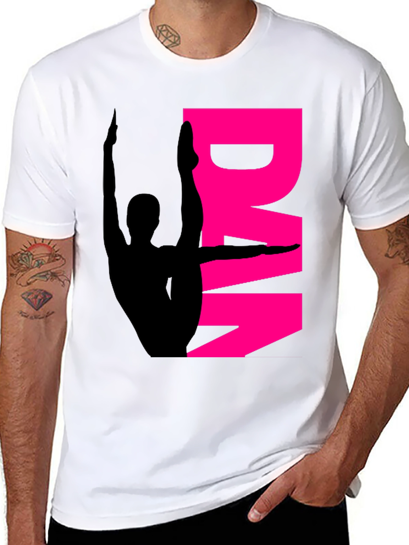 Black Dancer Silhouette Graphic Tee view 8