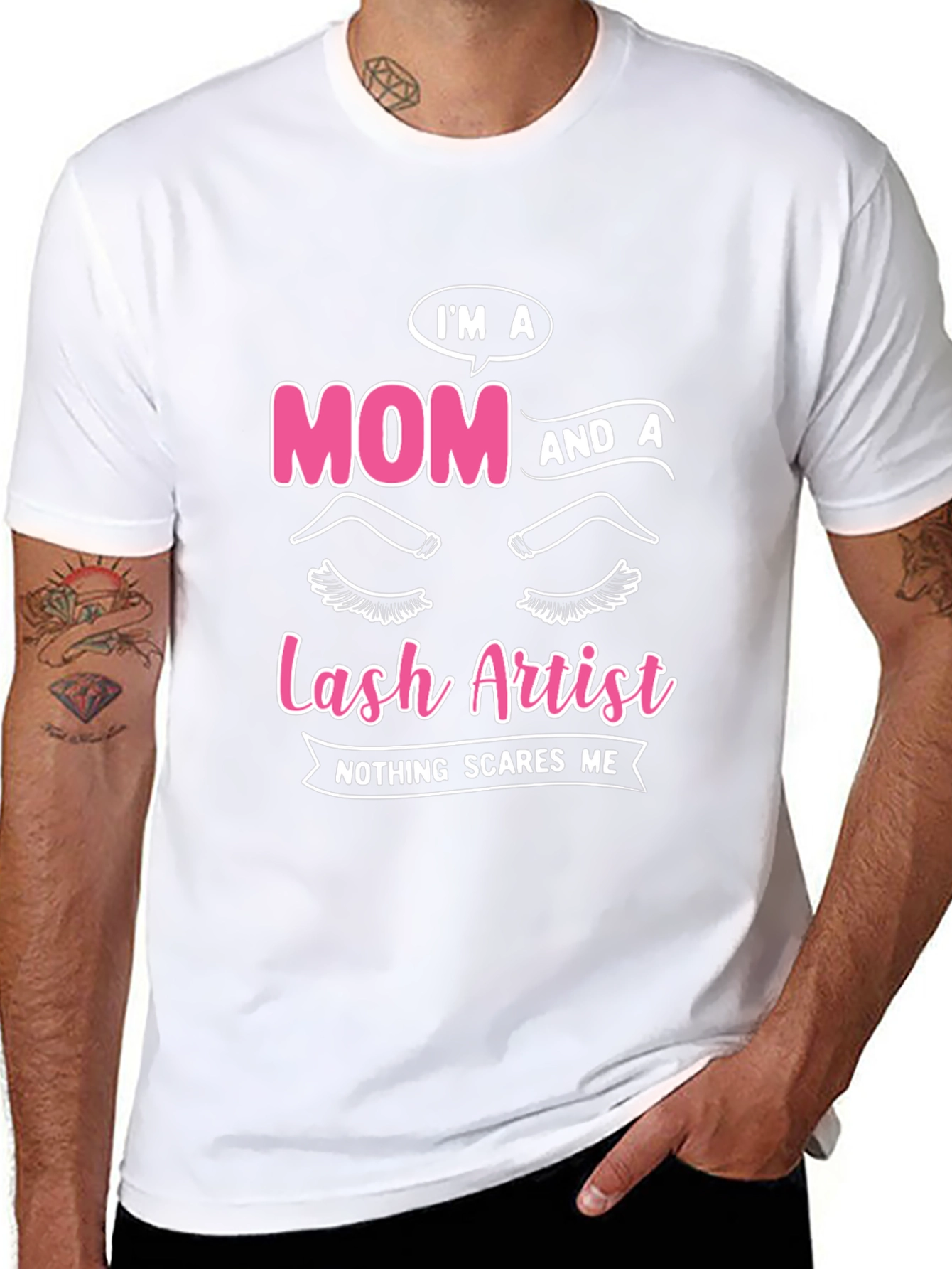 Black Mom and Lash Artist Graphic Tee view 8