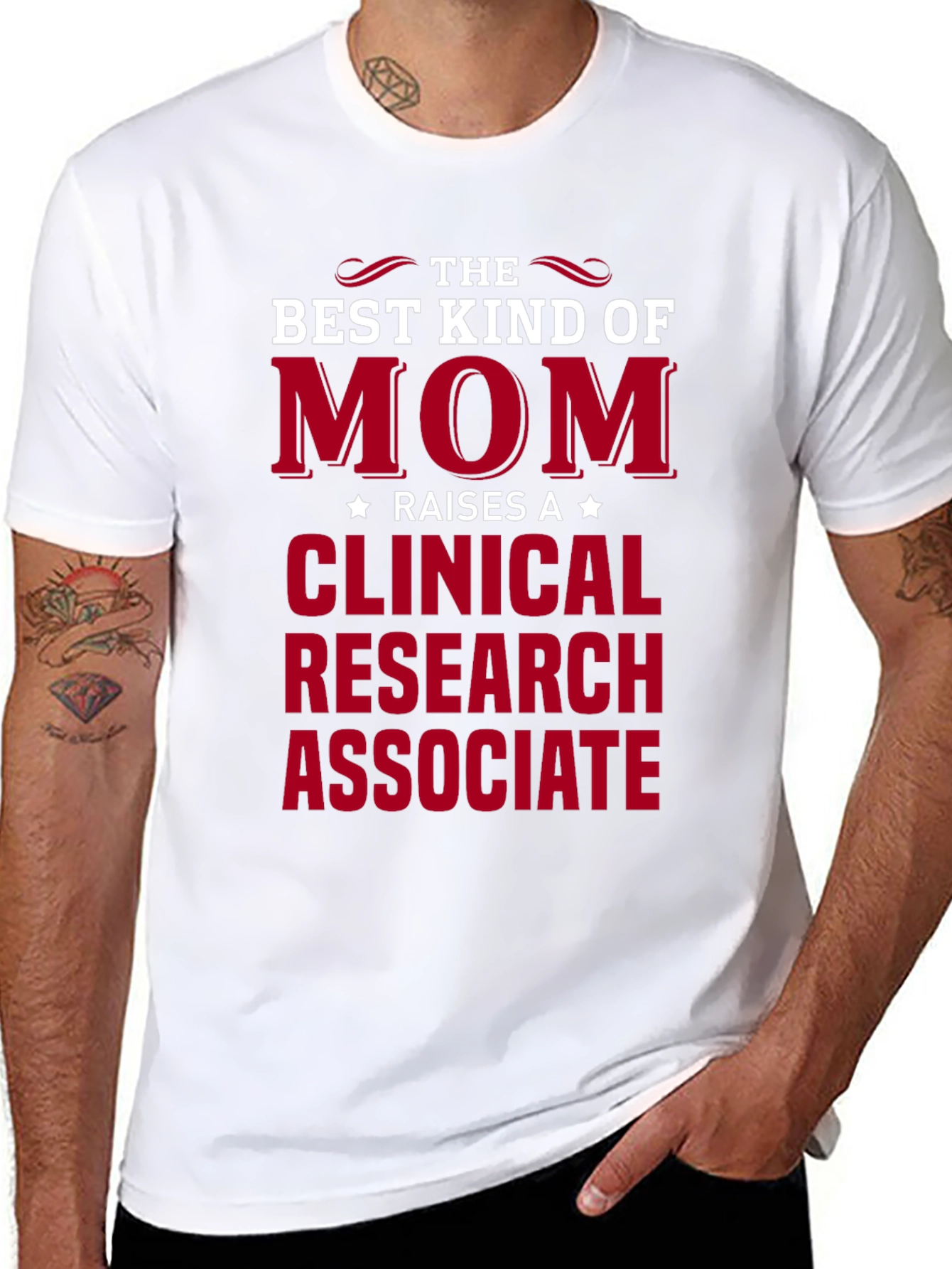 Black Best Kind of Mom - Clinical Research Associate T-Shirt view 8