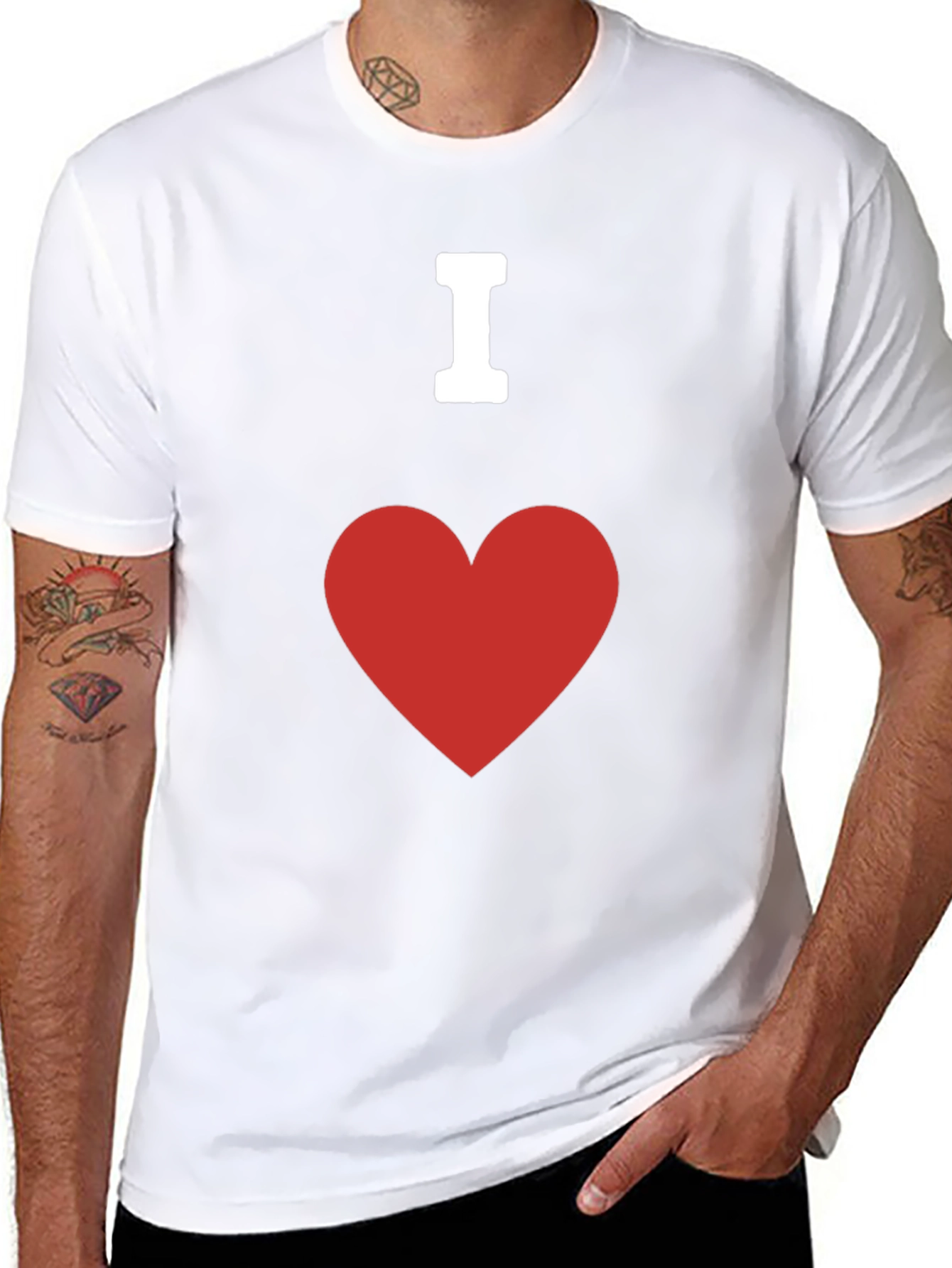 Black I Heart Graphic Tee - Classic Cotton Comfort view 8