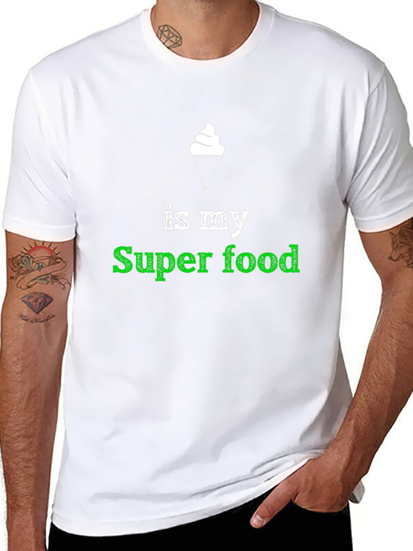 Black Ice Cream Super Food T-Shirt view 8