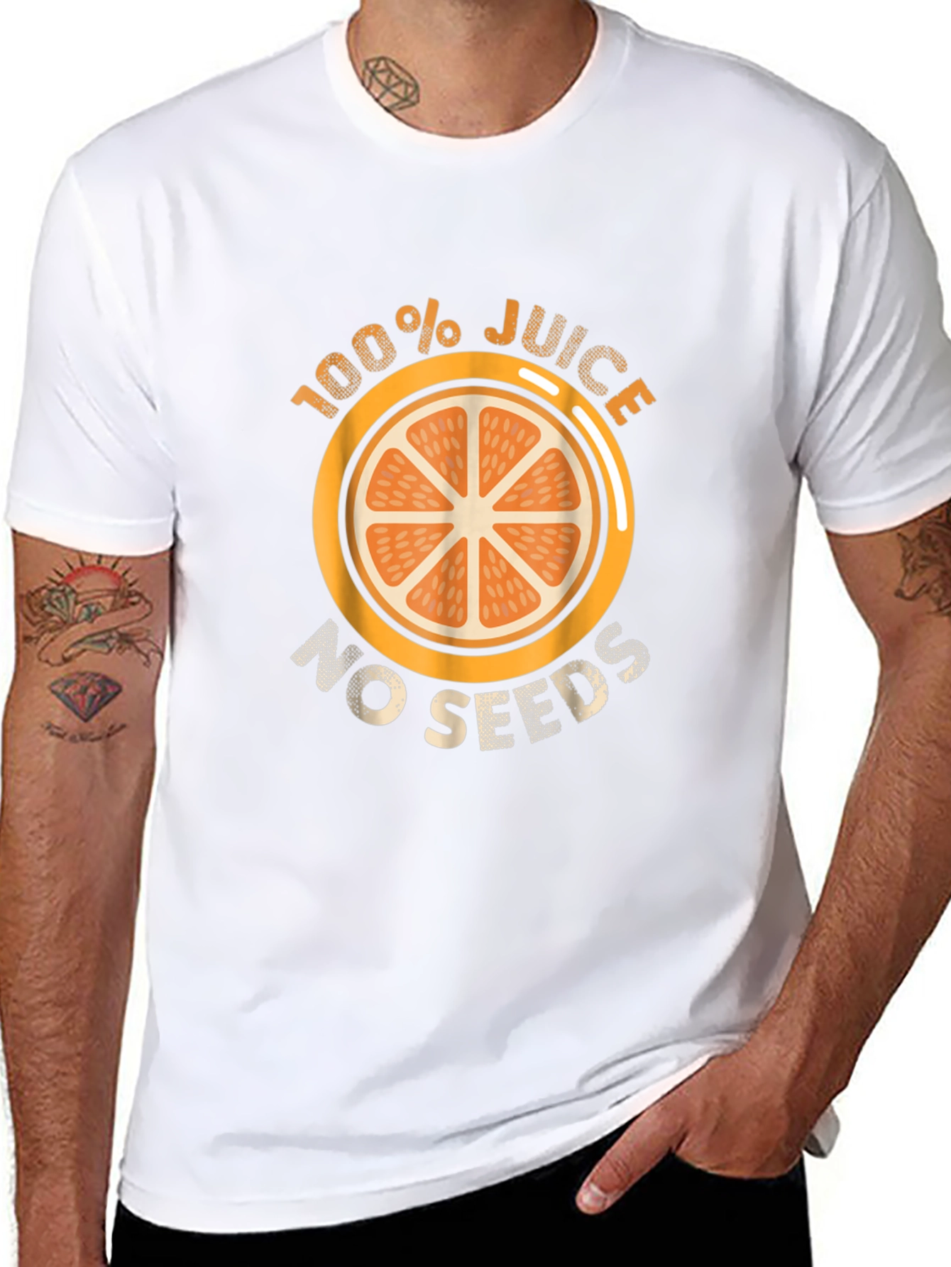 Black 100% Juice No Seeds Graphic Tee - Unisex view 8