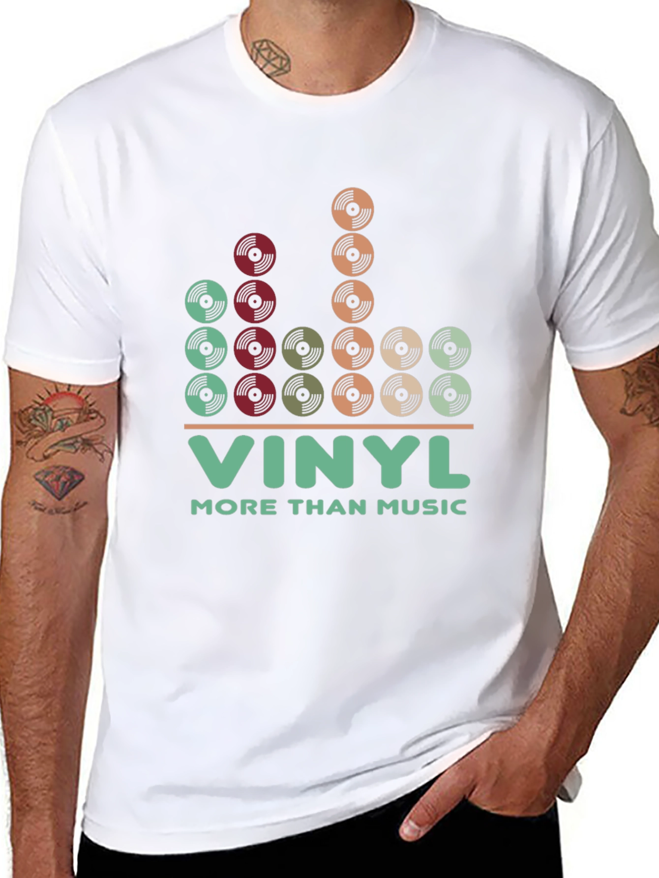 Black Vinyl More Than Music Graphic T-Shirt view 8