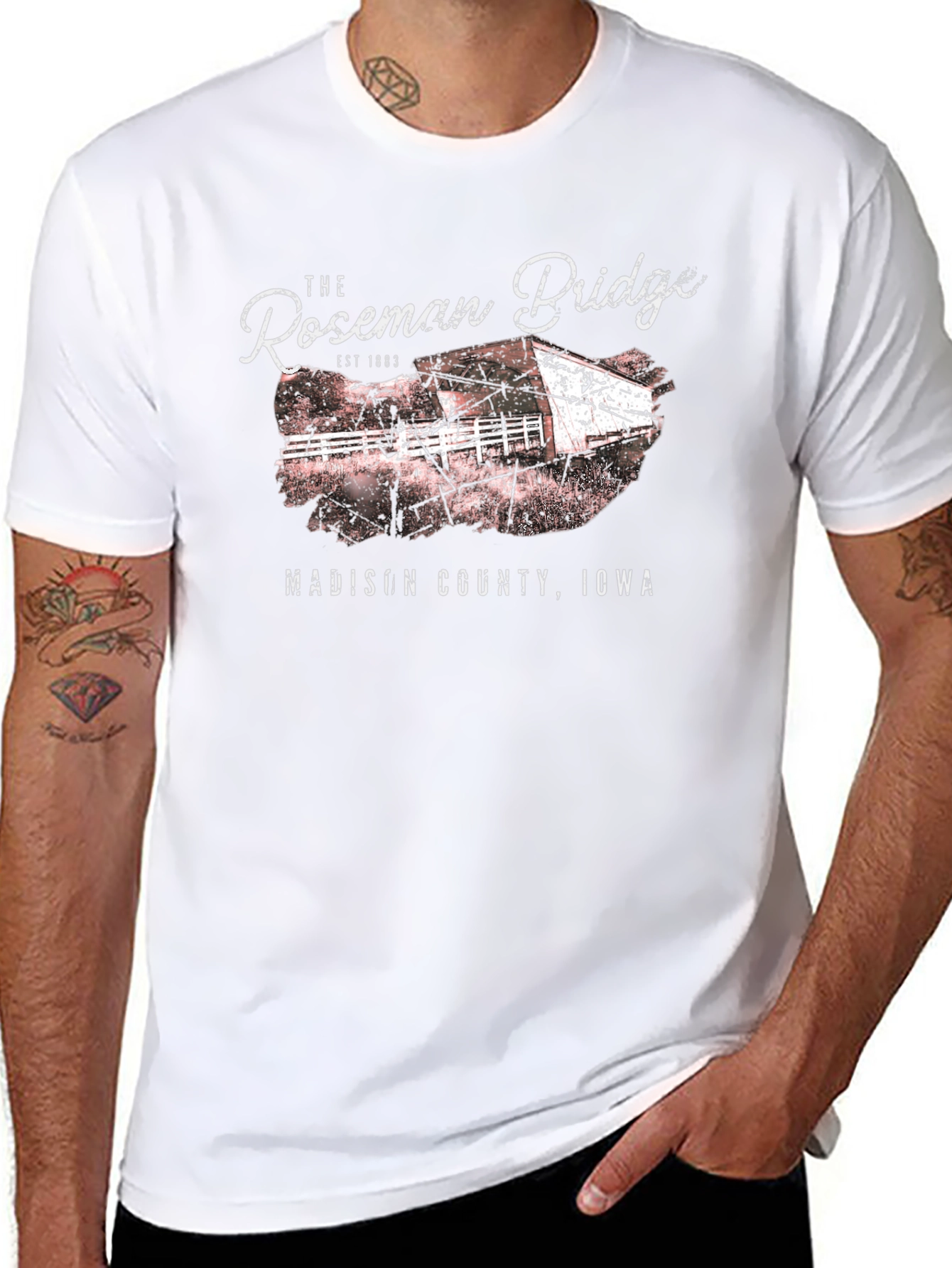 Roseman Bridge Iowa Graphic Tee - 8