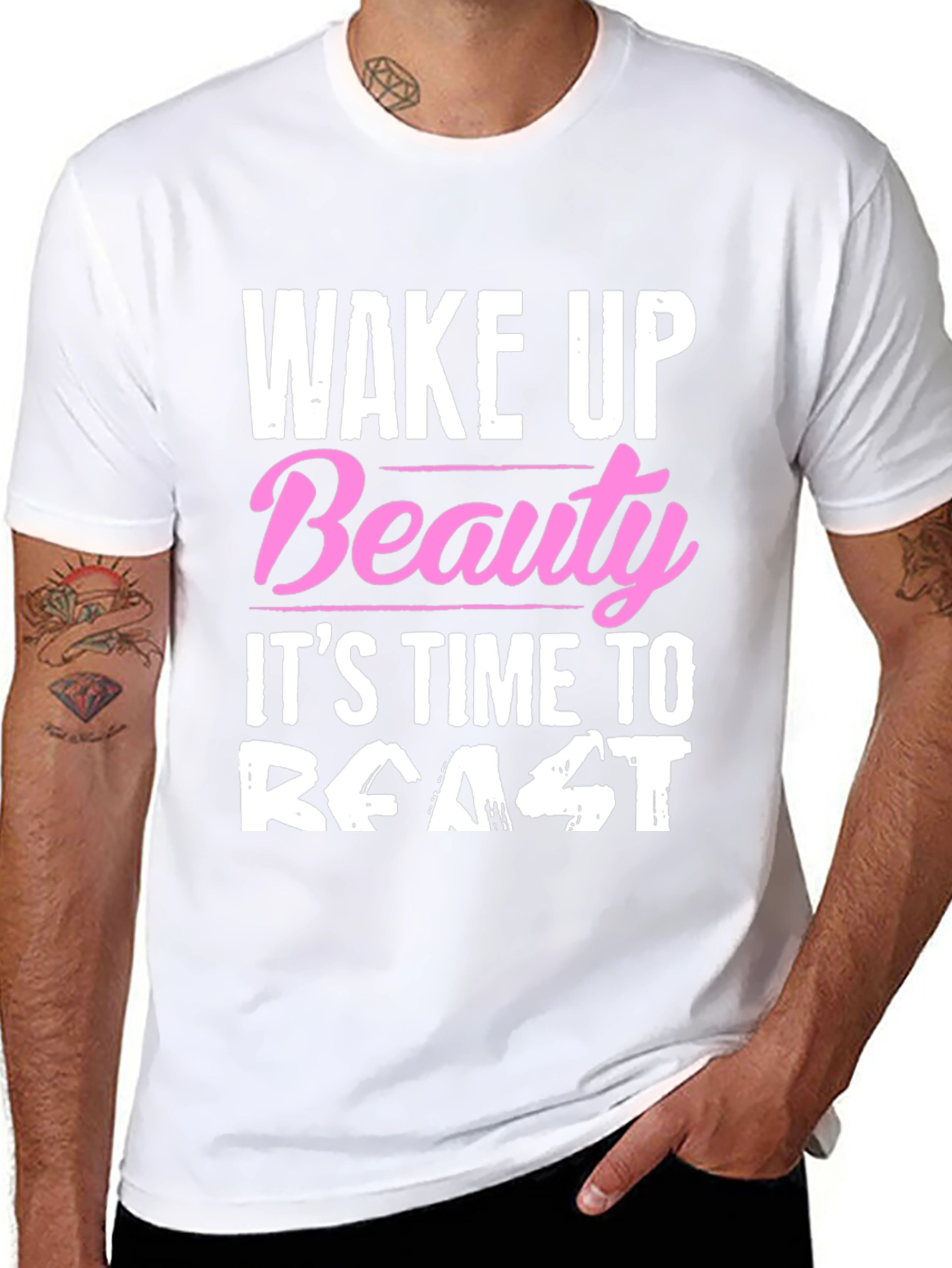 Black Wake Up Beauty, It's Time to Feast T-Shirt view 8