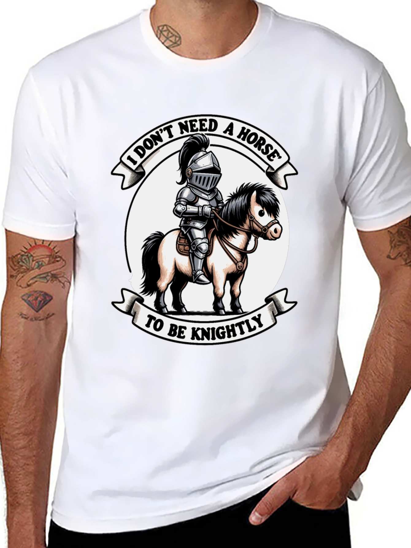 Black Knightly T-Shirt: No Horse Needed! view 8