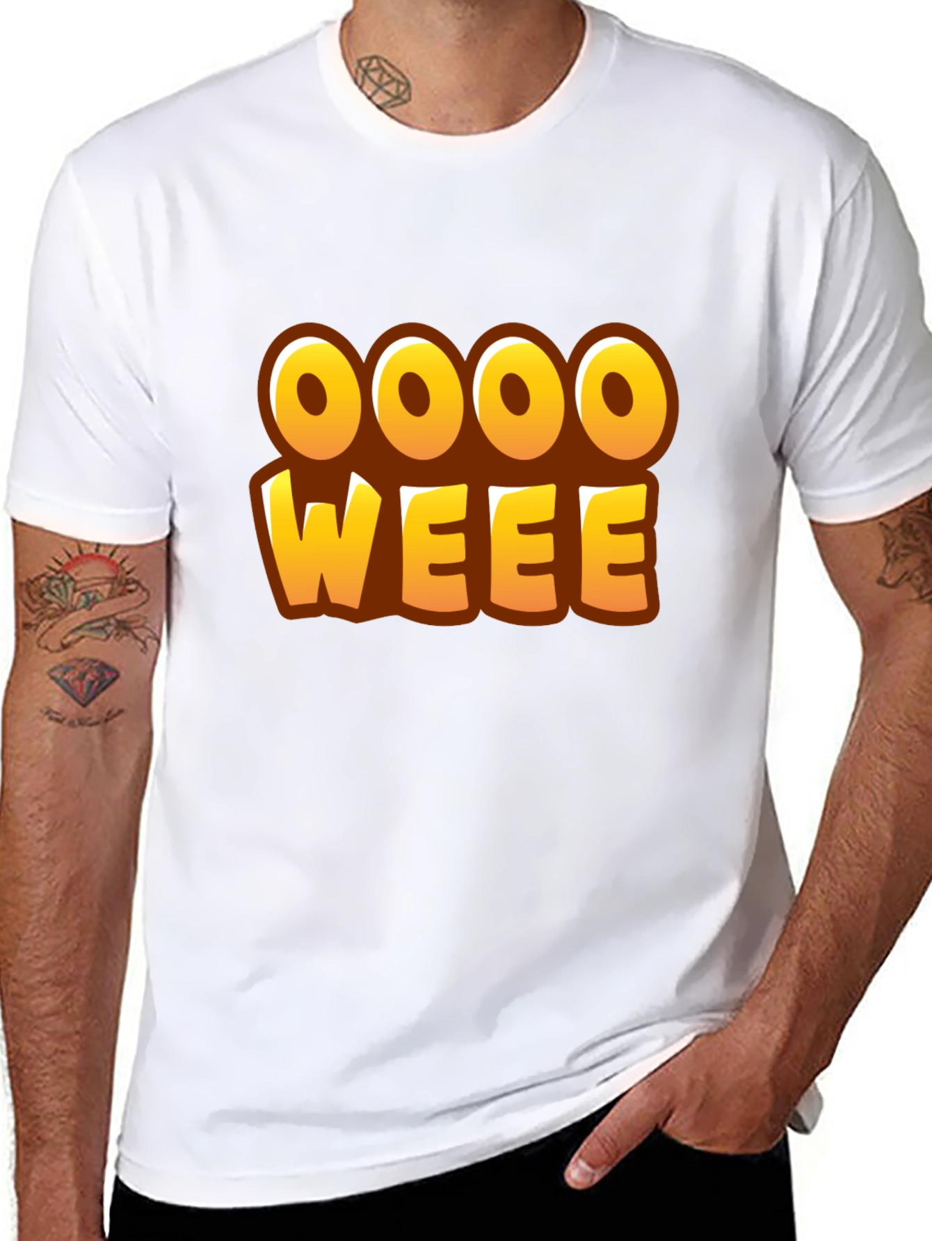 Black Oooo Weee! T-Shirt - Fun Graphic Tee view 8