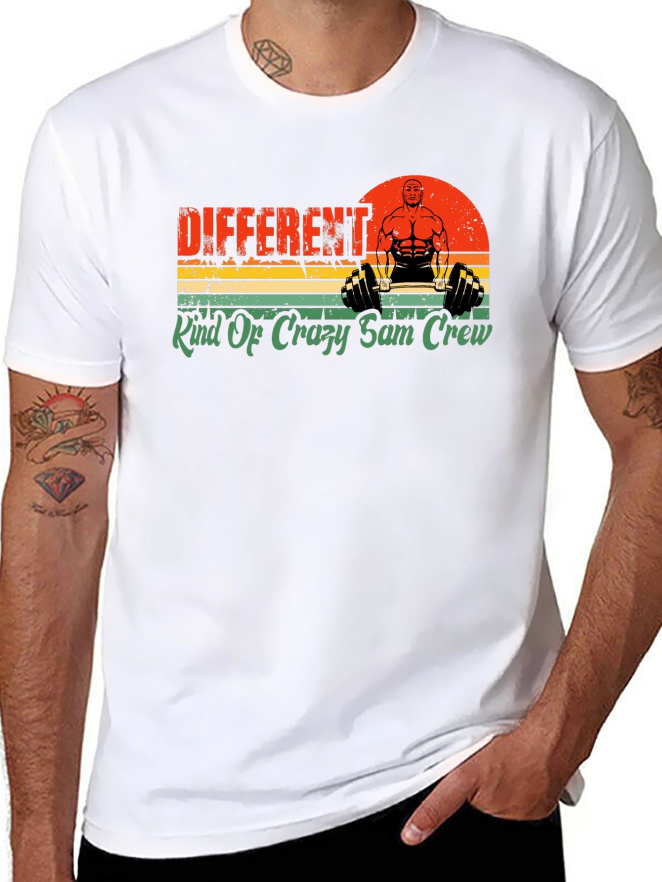 Black Different Kind Of Crazy Sam Crew T-Shirt view 8