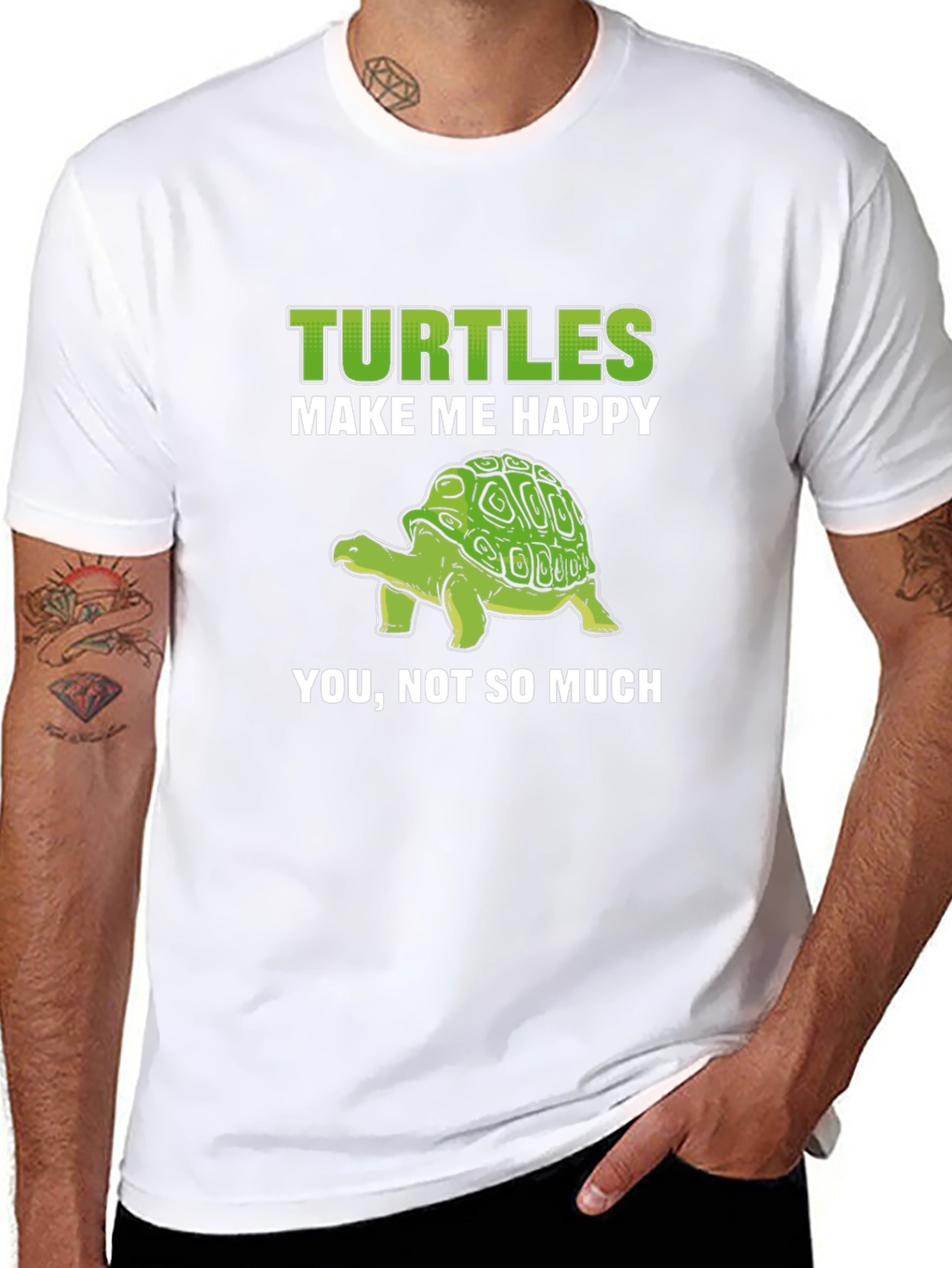 Black Turtles Make Me Happy Graphic Tee view 8