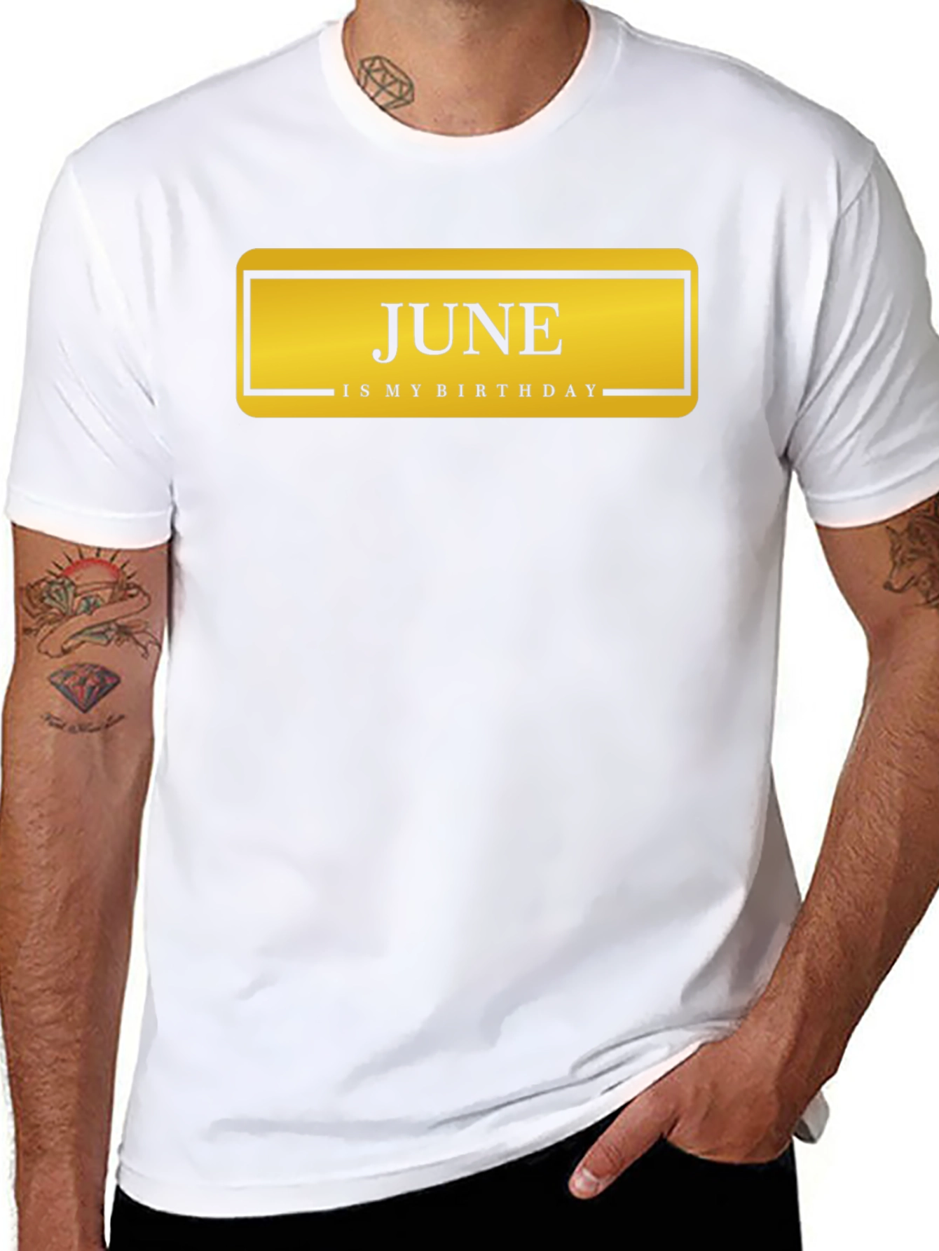Black June Birthday T-Shirt - Black Graphic Tee view 8