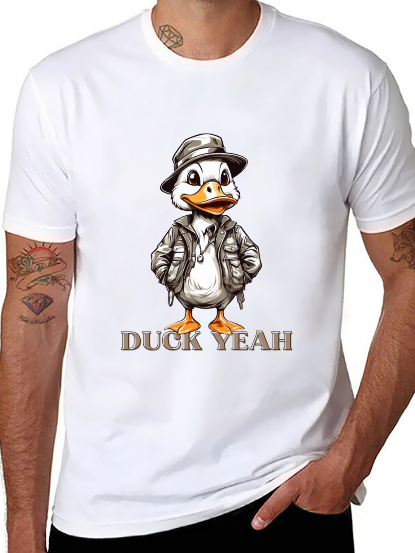 Black Duck Yeah T-Shirt - Cartoon Style view 8