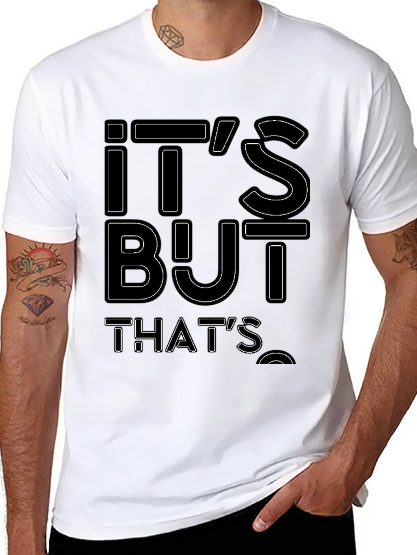 Black It's But That's Funny Graphic Tee view 8