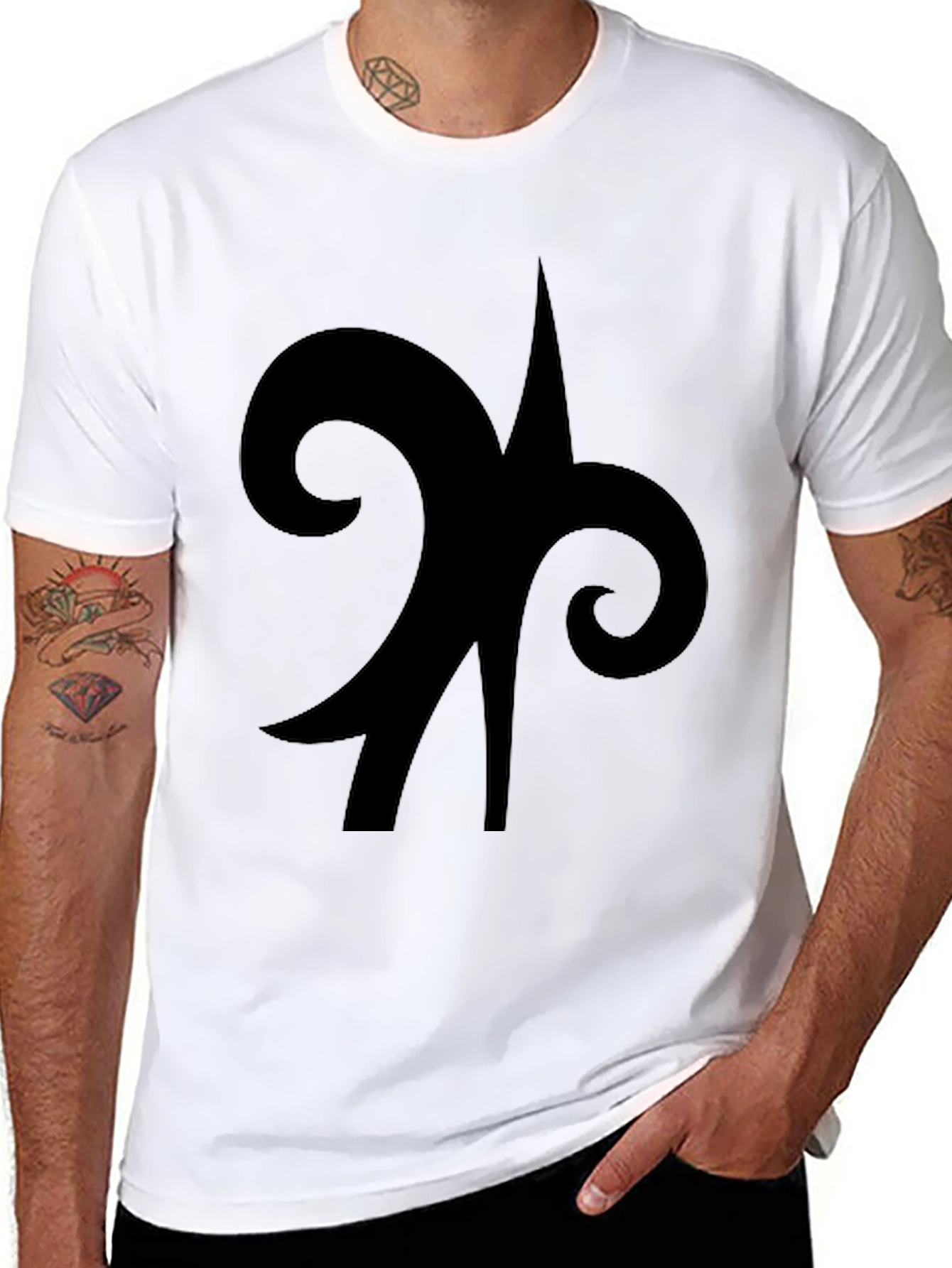 Black Black Symbol Graphic Tee - Casual Cotton Comfort view 8