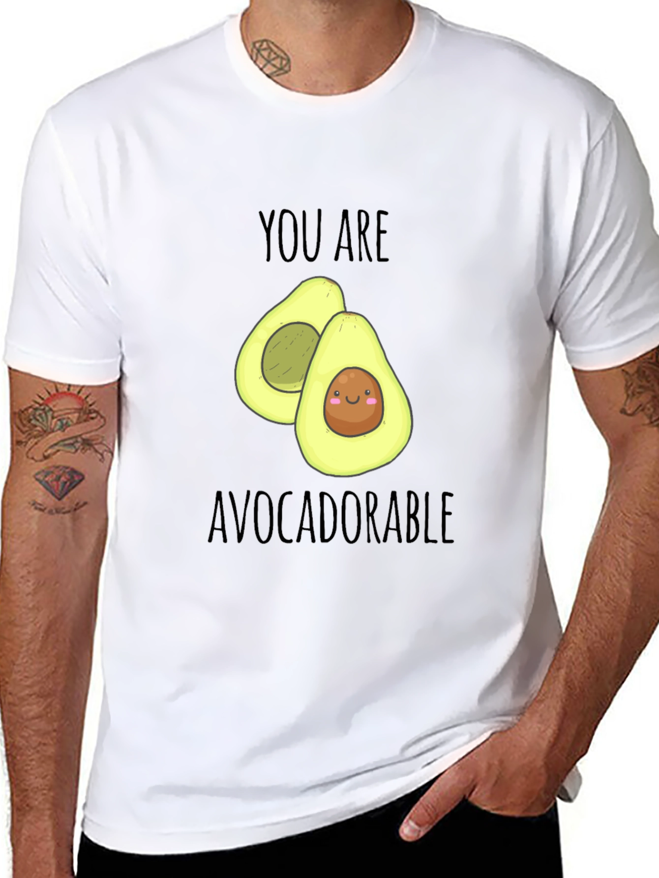 Black You Are Avocadorable T-Shirt - Black view 8